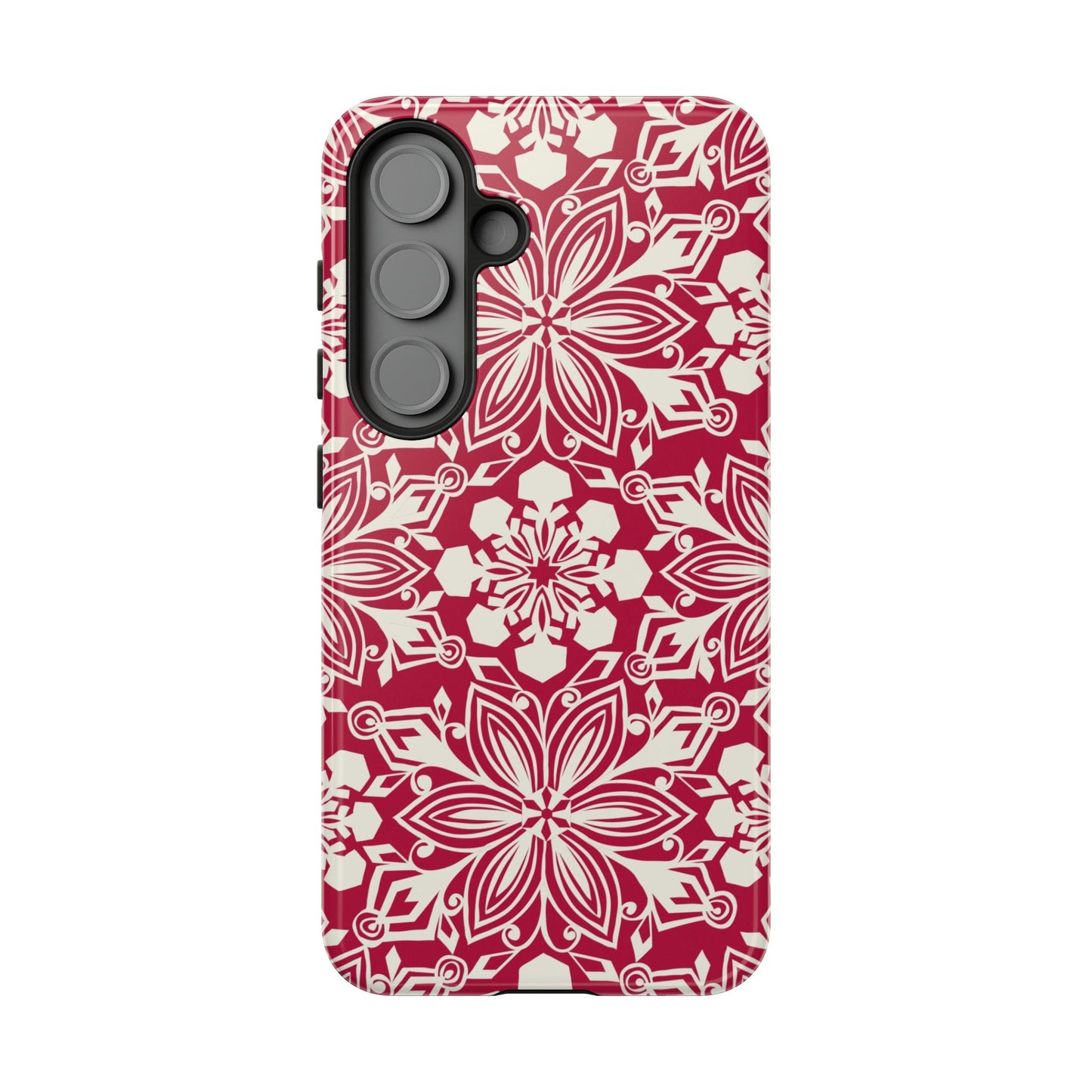 Snowfall Paper Cut Snowflake Samsung Tough Case Samsung Galaxy S25 Glossy