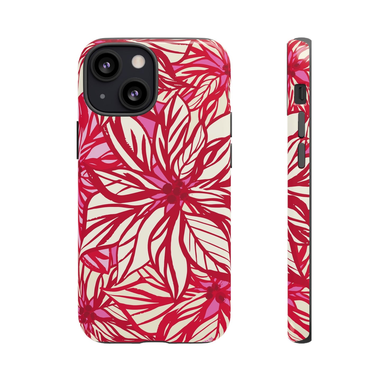 Poinsettia iPhone Tough Case iPhone 13 Mini Glossy