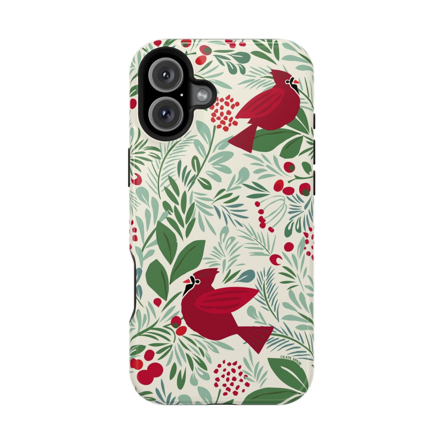 Birds and Berries iPhone MagSafe Tough Case iPhone 16 Plus Glossy