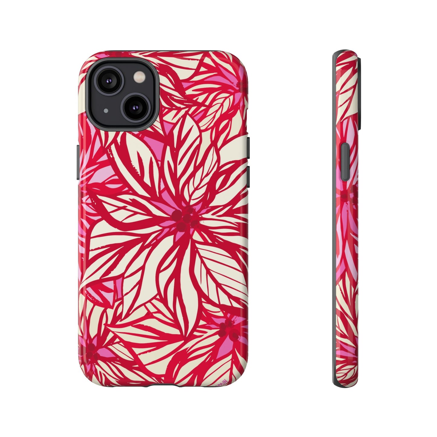 Poinsettia iPhone Tough Case iPhone 14 Plus Glossy