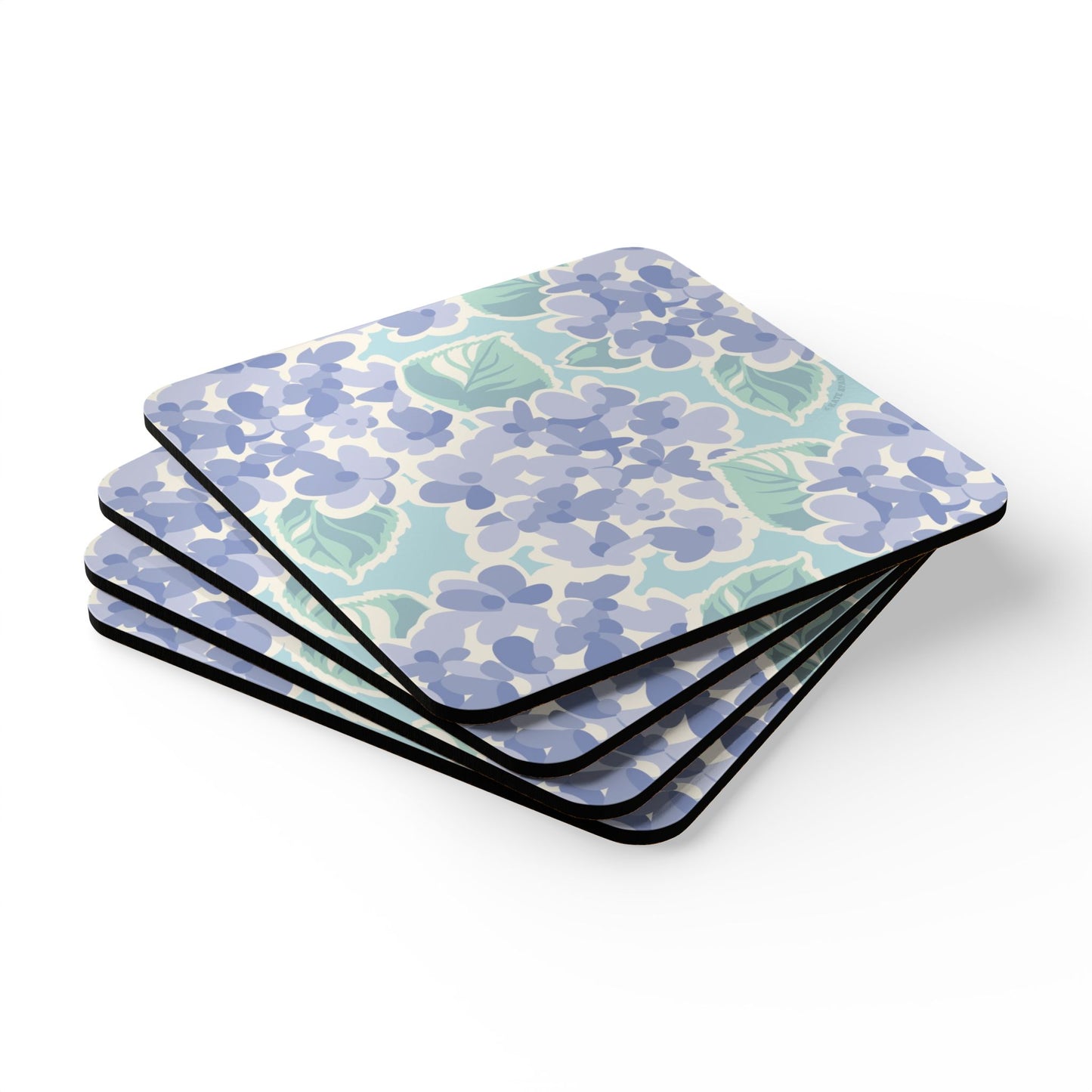 Nantucket Hydrangea Cork Coaster Set