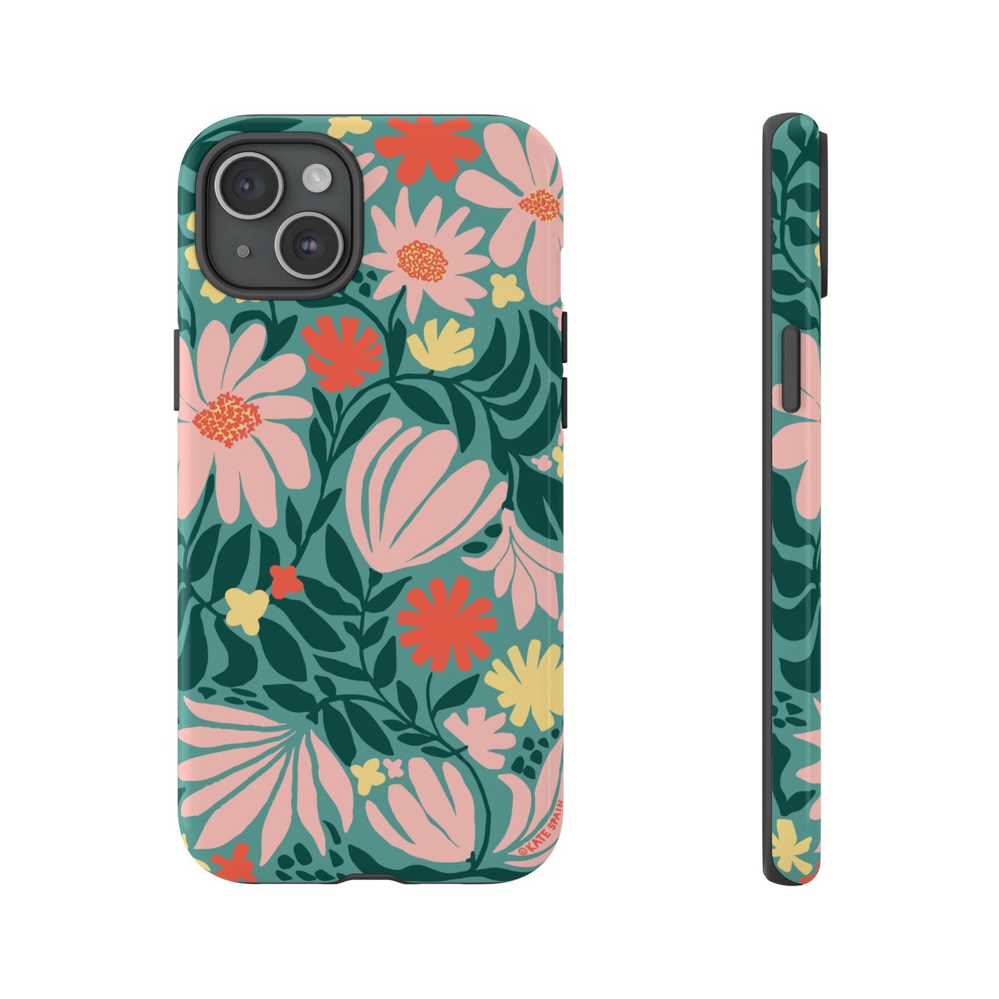 Botanica iPhone Tough Case Teal iPhone 15 Plus Glossy