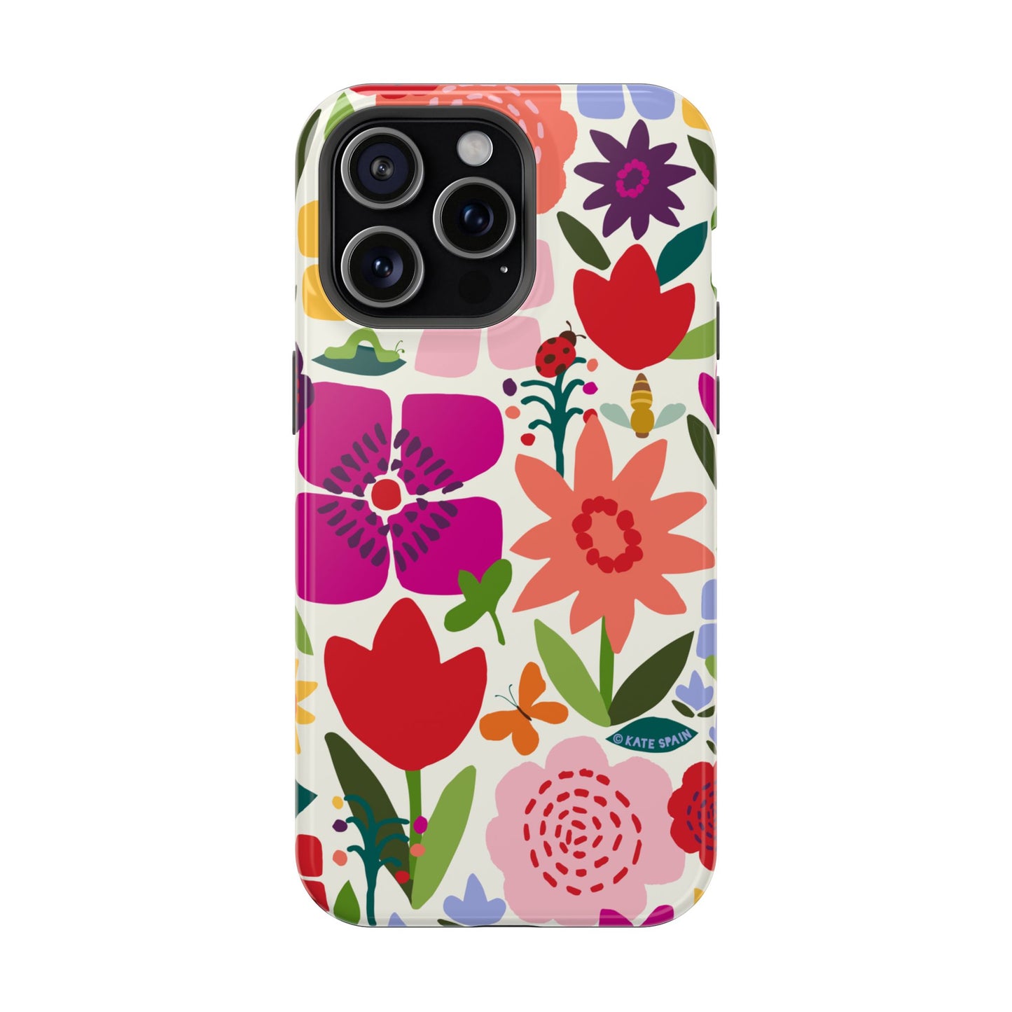 Happy Blooms iPhone MagSafe Tough Case iPhone 15 Pro Max Glossy