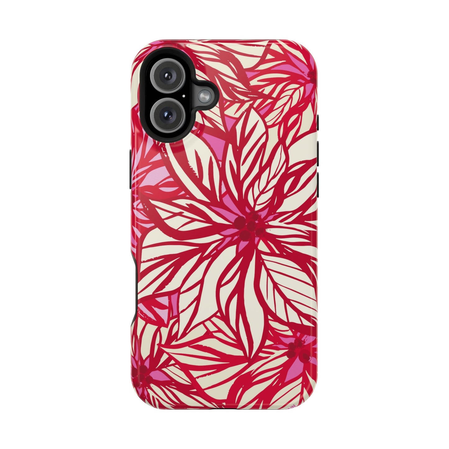 Poinsettia iPhone MagSafe Tough Case iPhone 16 Plus Glossy