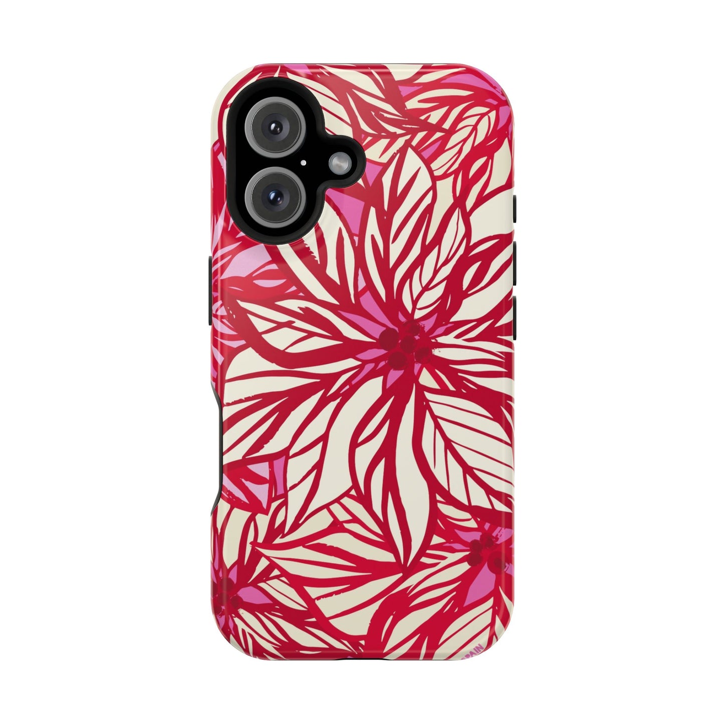 Poinsettia iPhone MagSafe Tough Case iPhone 16 Glossy