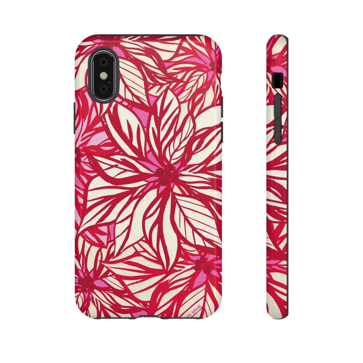 Poinsettia iPhone Tough Case iPhone XS Glossy