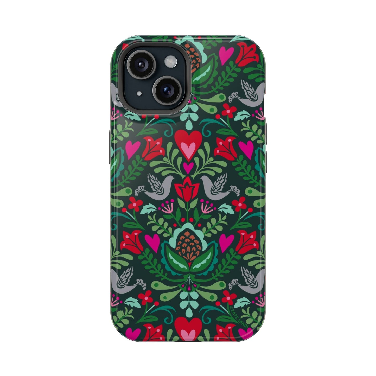 Rosemaling iPhone MagSafe Tough Case iPhone 15 Glossy