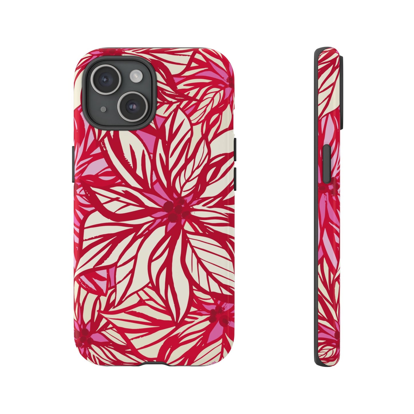 Poinsettia iPhone Tough Case iPhone 15 Glossy