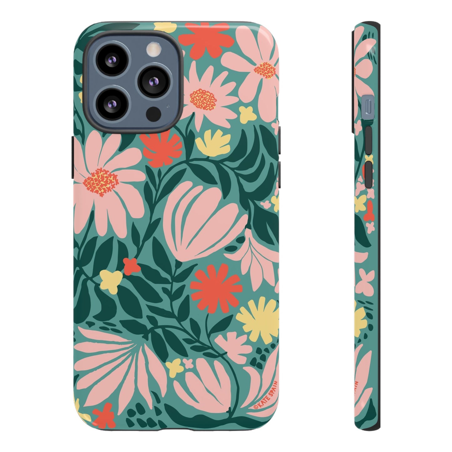 Botanica iPhone Tough Case Teal iPhone 13 Pro Max Glossy