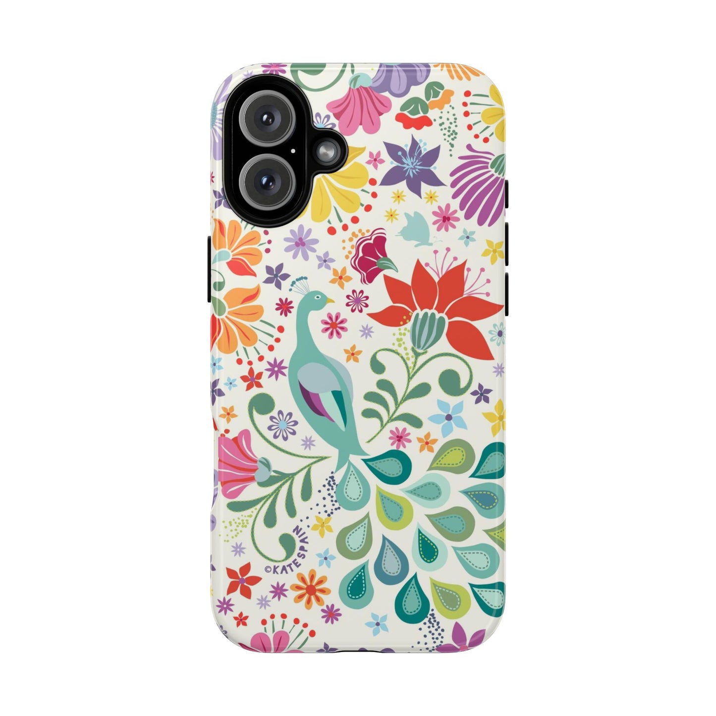 Peacock Sanctuary iPhone Tough Case iPhone 16 Plus Glossy