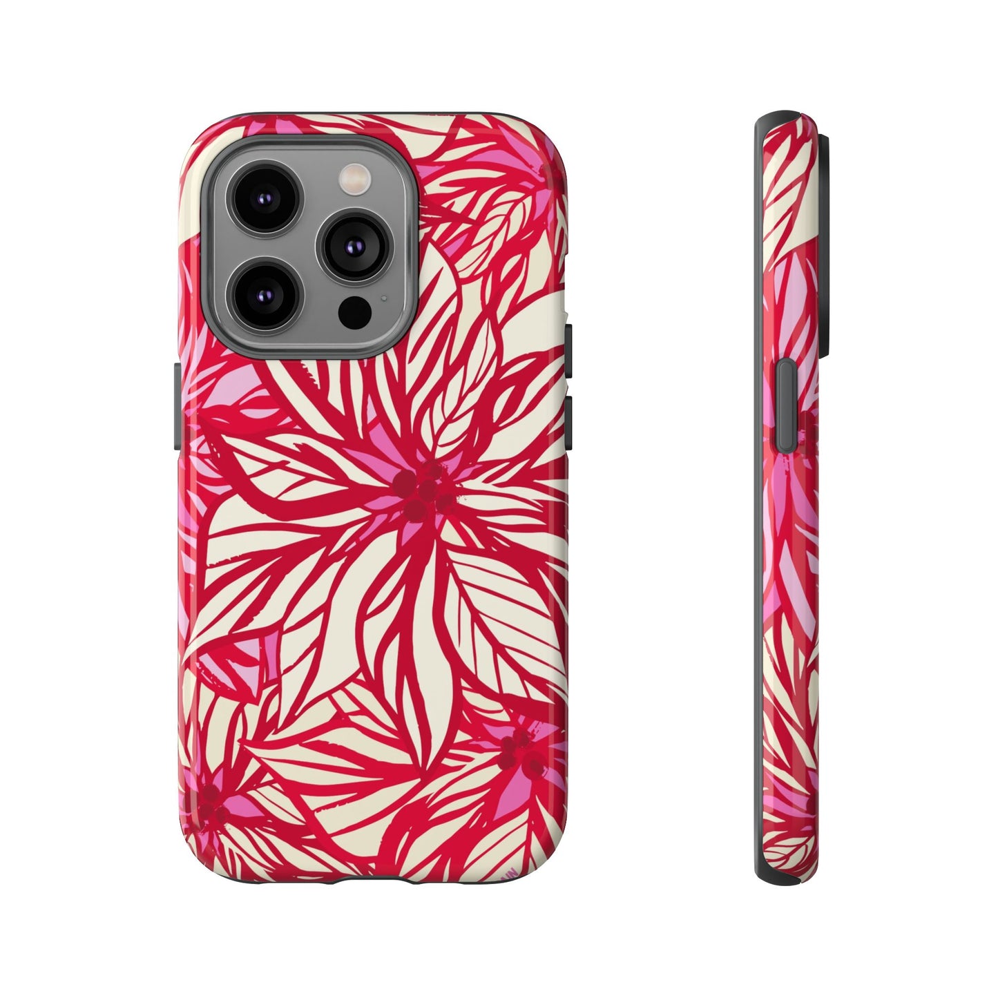 Poinsettia iPhone Tough Case iPhone 14 Pro Glossy