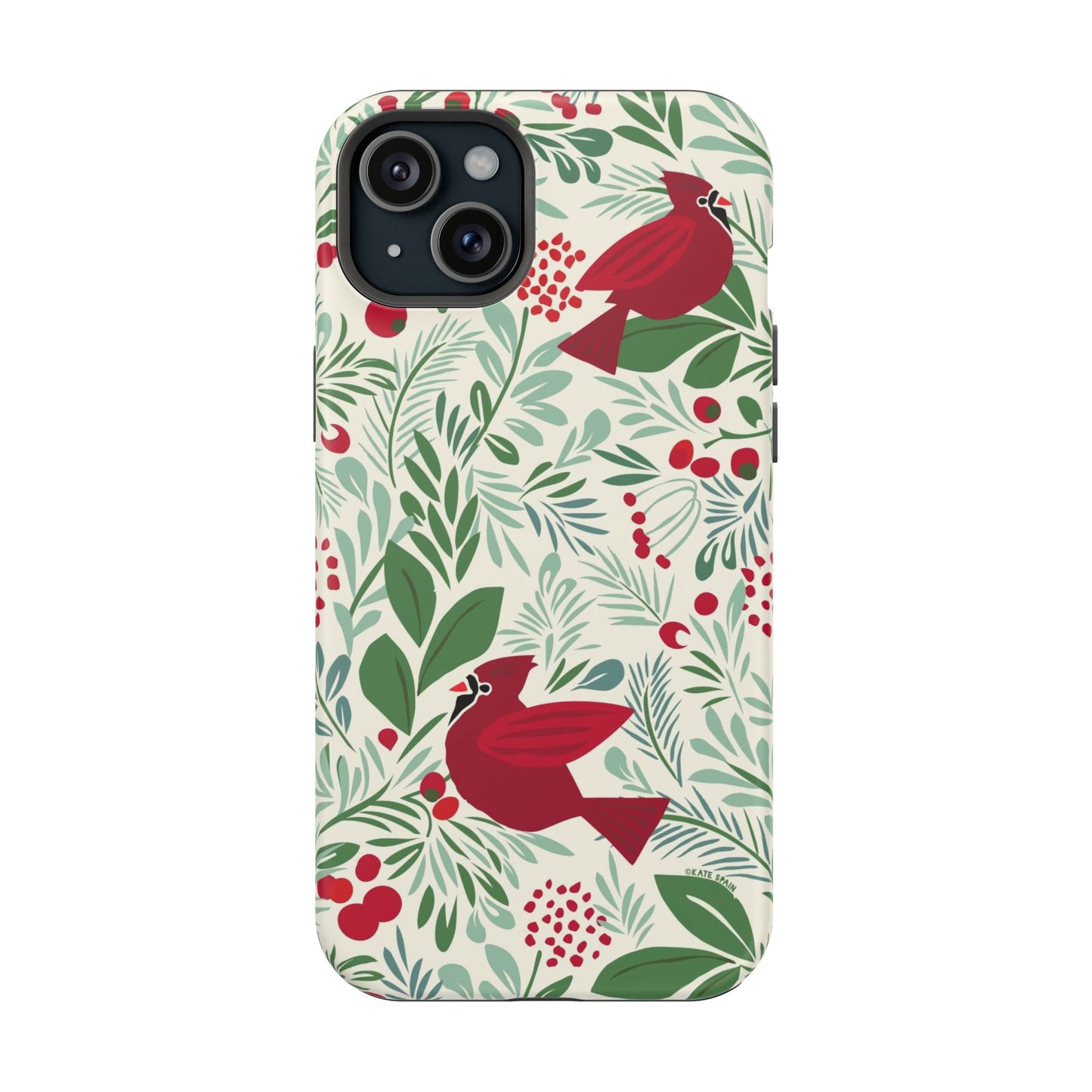 Birds and Berries iPhone MagSafe Tough Case iPhone 15 Plus Matte
