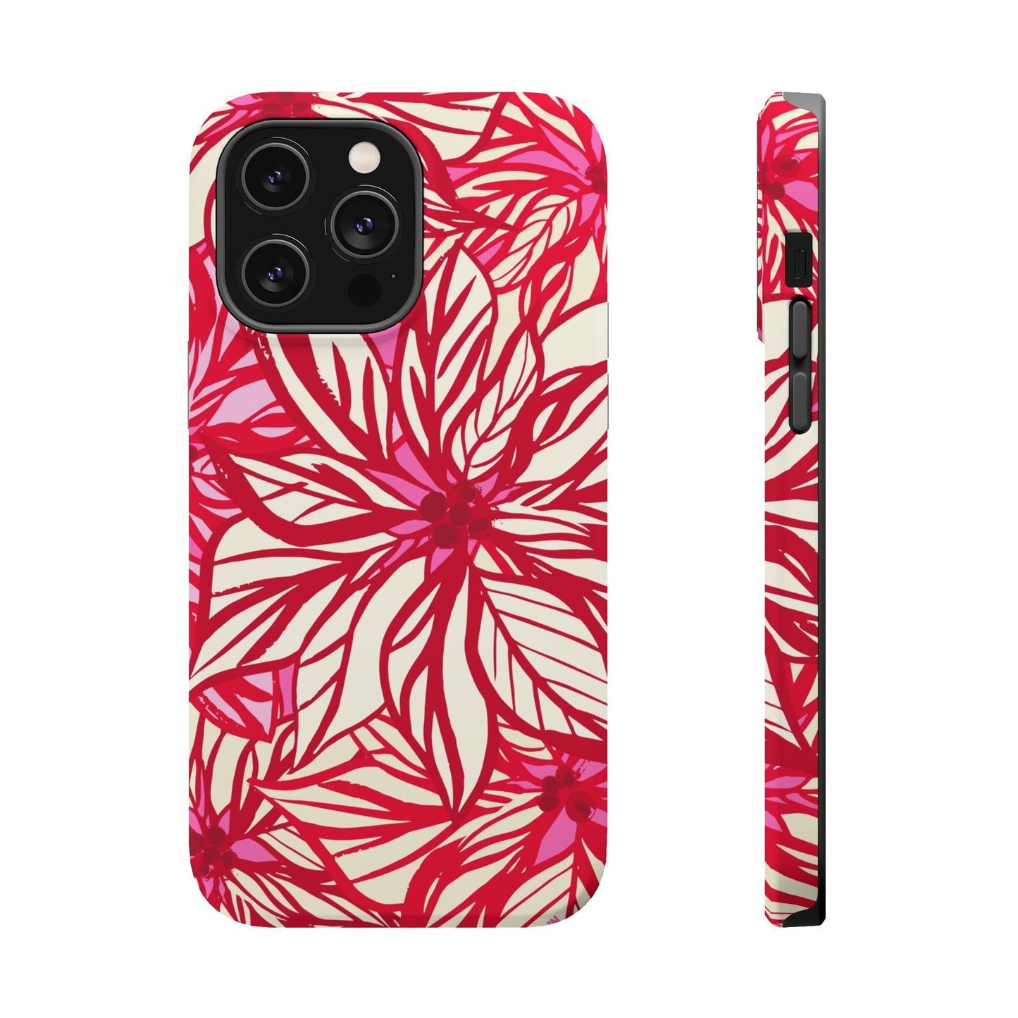 Poinsettia iPhone MagSafe Tough Case iPhone 14 Pro Max Matte