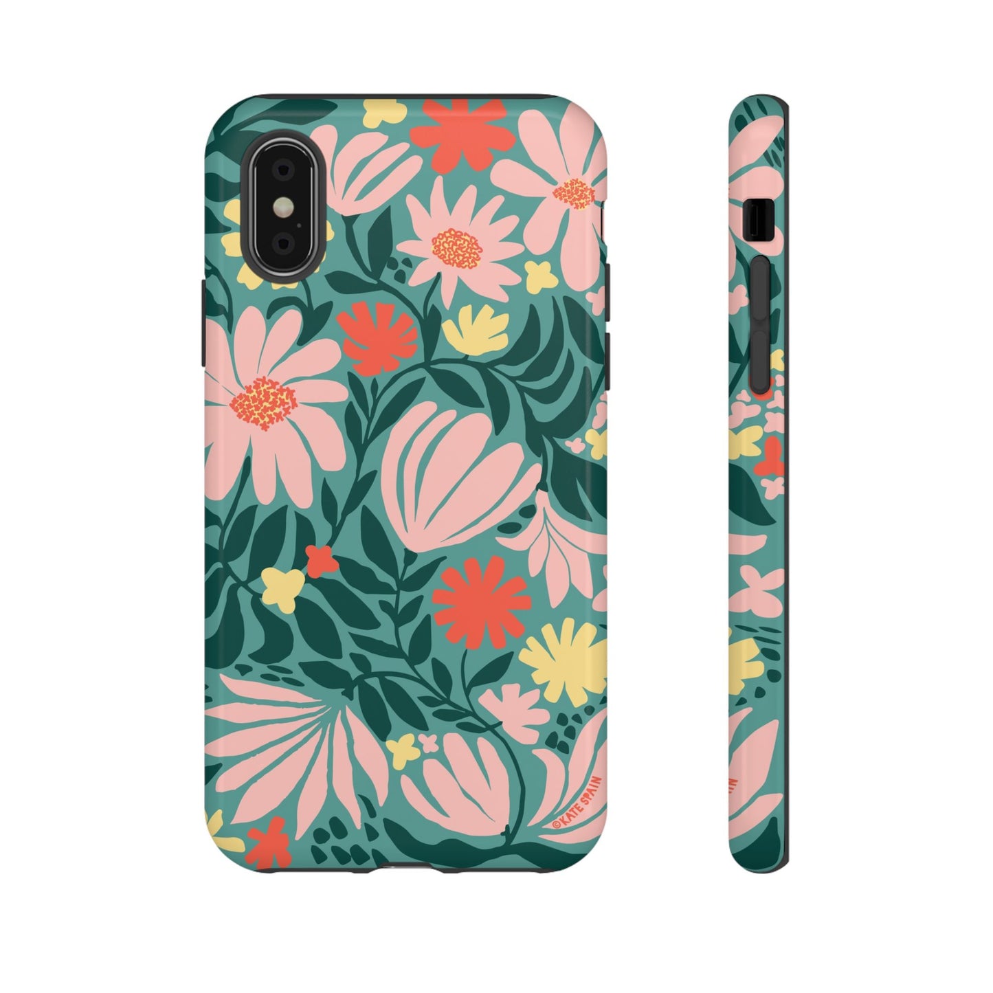 Botanica iPhone Tough Case Teal iPhone XS Glossy