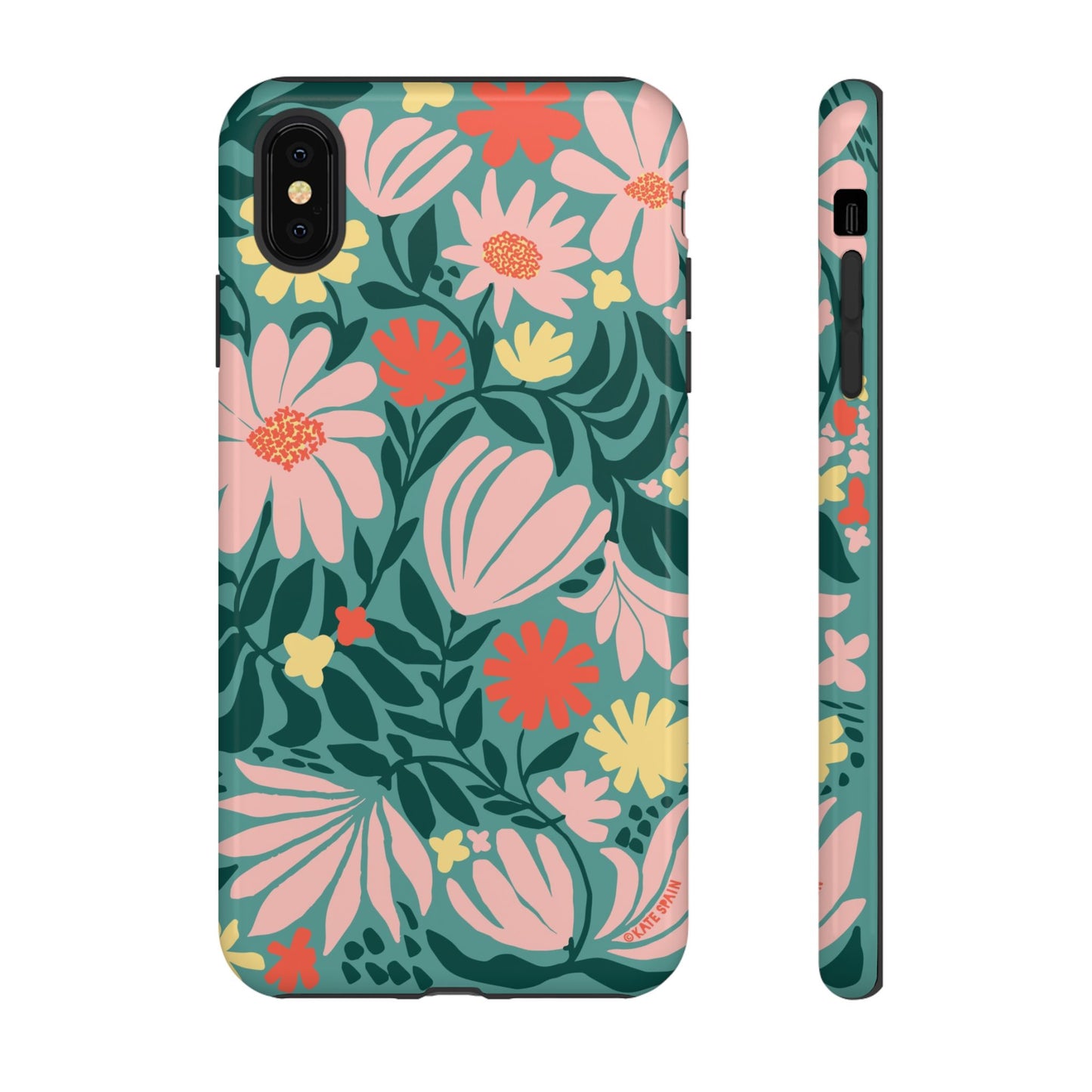 Botanica iPhone Tough Case Teal iPhone XS MAX Glossy