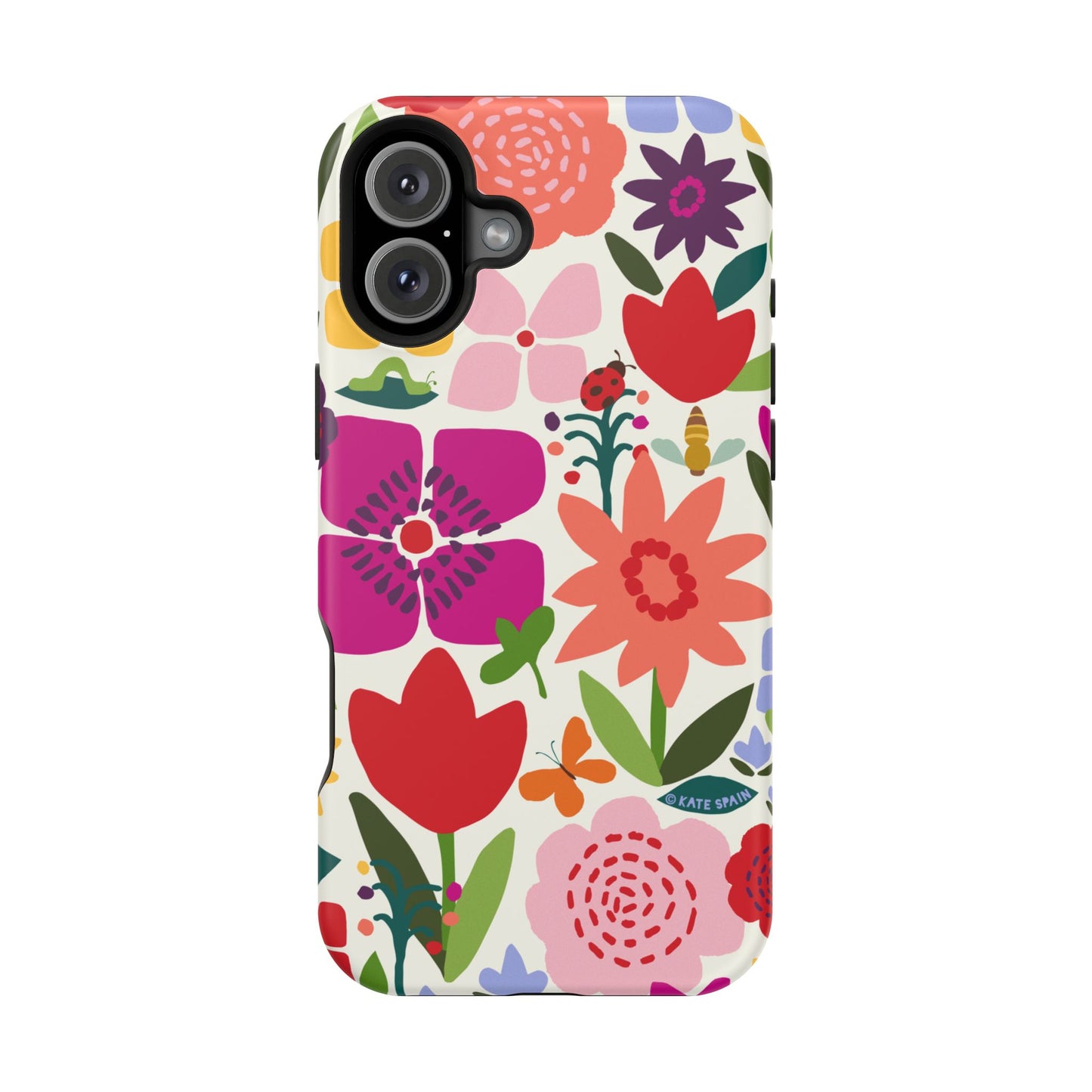 Happy Blooms iPhone MagSafe Tough Case iPhone 16 Plus Matte