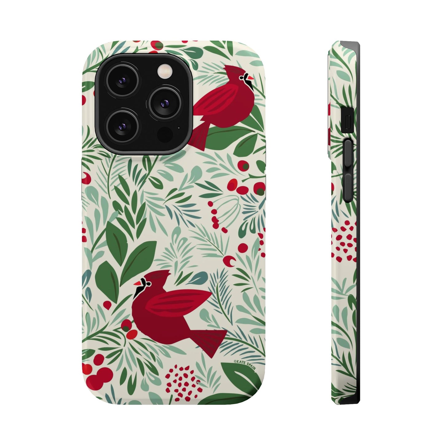 Birds and Berries iPhone MagSafe Tough Case iPhone 14 Pro Glossy