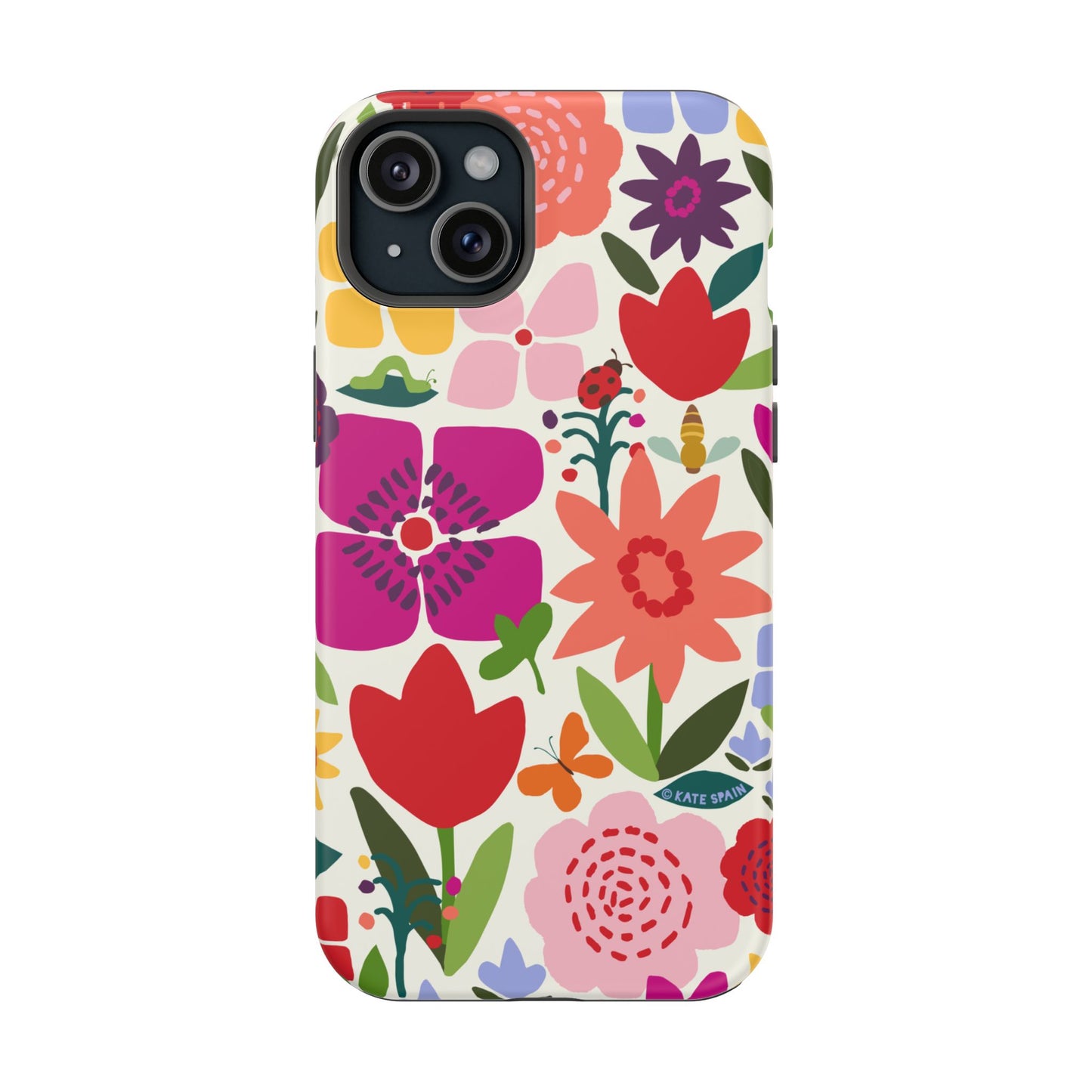 Happy Blooms iPhone MagSafe Tough Case iPhone 15 Plus Matte