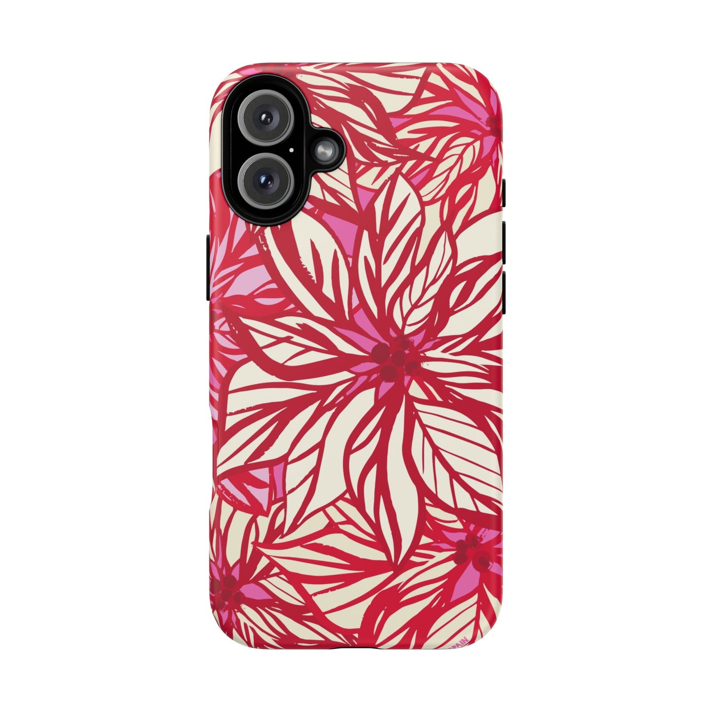 Poinsettia iPhone Tough Case iPhone 16 Plus Matte