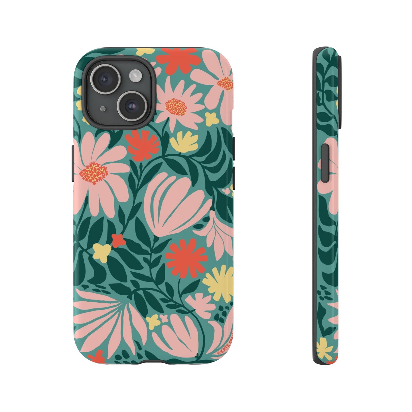 Botanica iPhone Tough Case Teal iPhone 15 Glossy