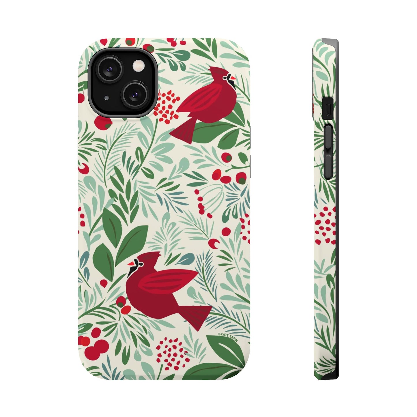 Birds and Berries iPhone MagSafe Tough Case iPhone 14 Plus Matte