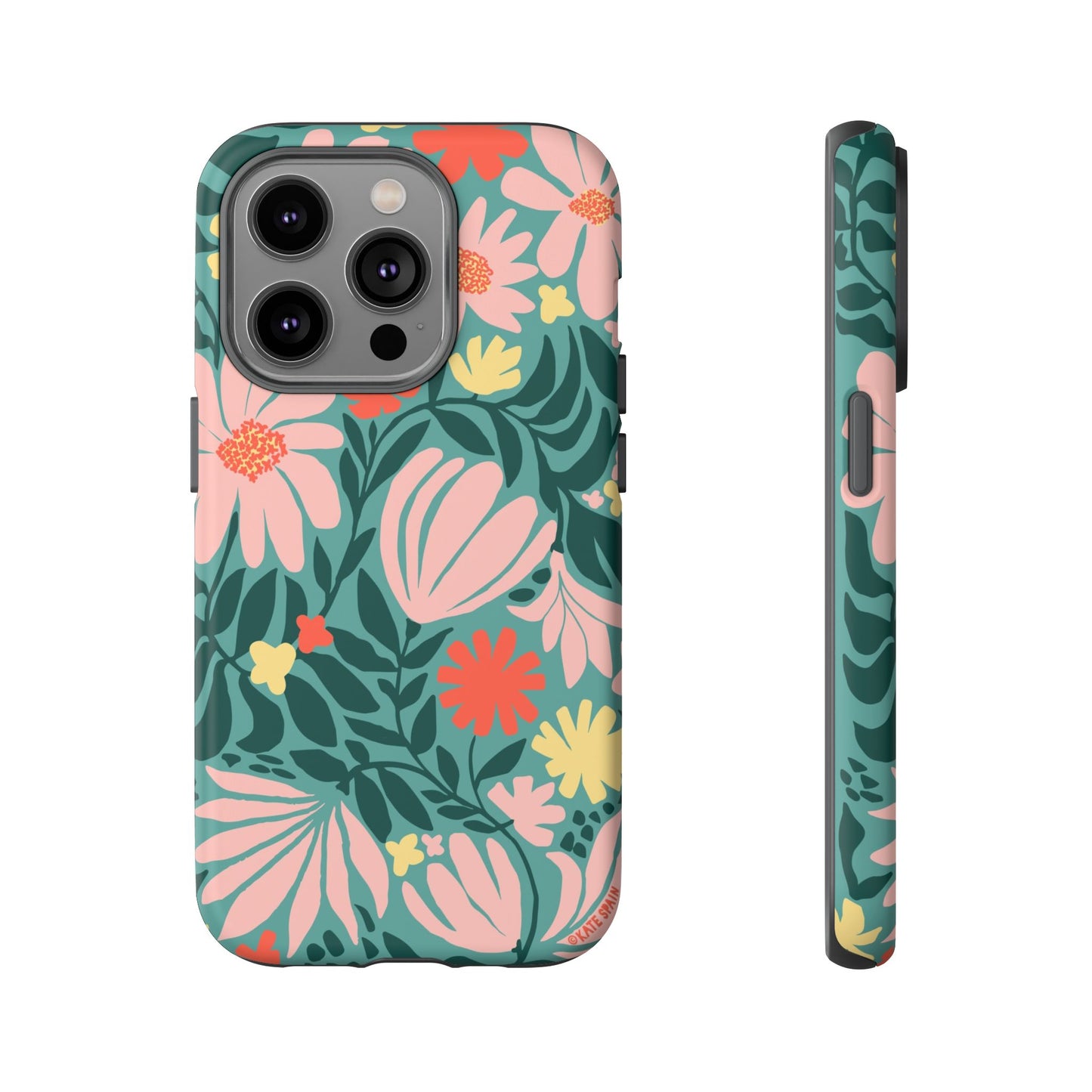 Botanica iPhone Tough Case Teal iPhone 14 Pro Matte