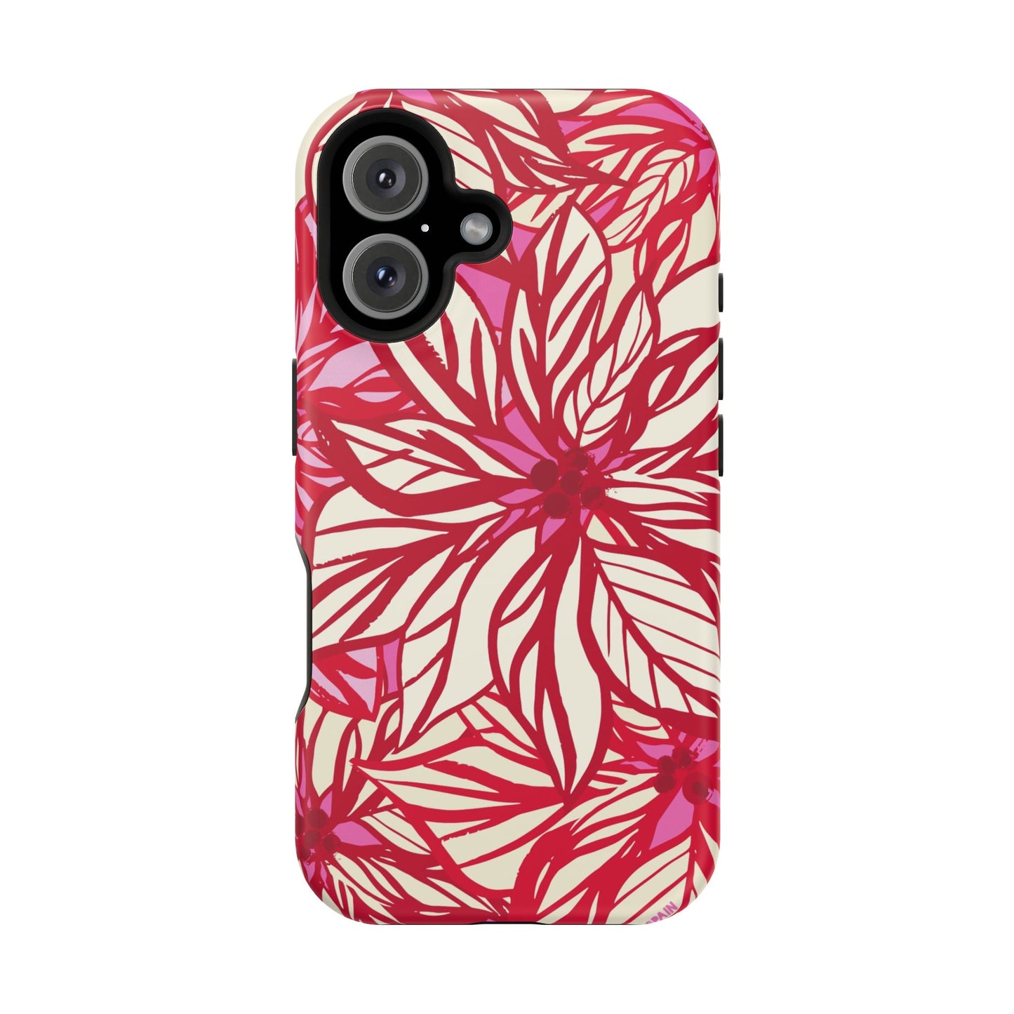 Poinsettia iPhone MagSafe Tough Case iPhone 16 Matte