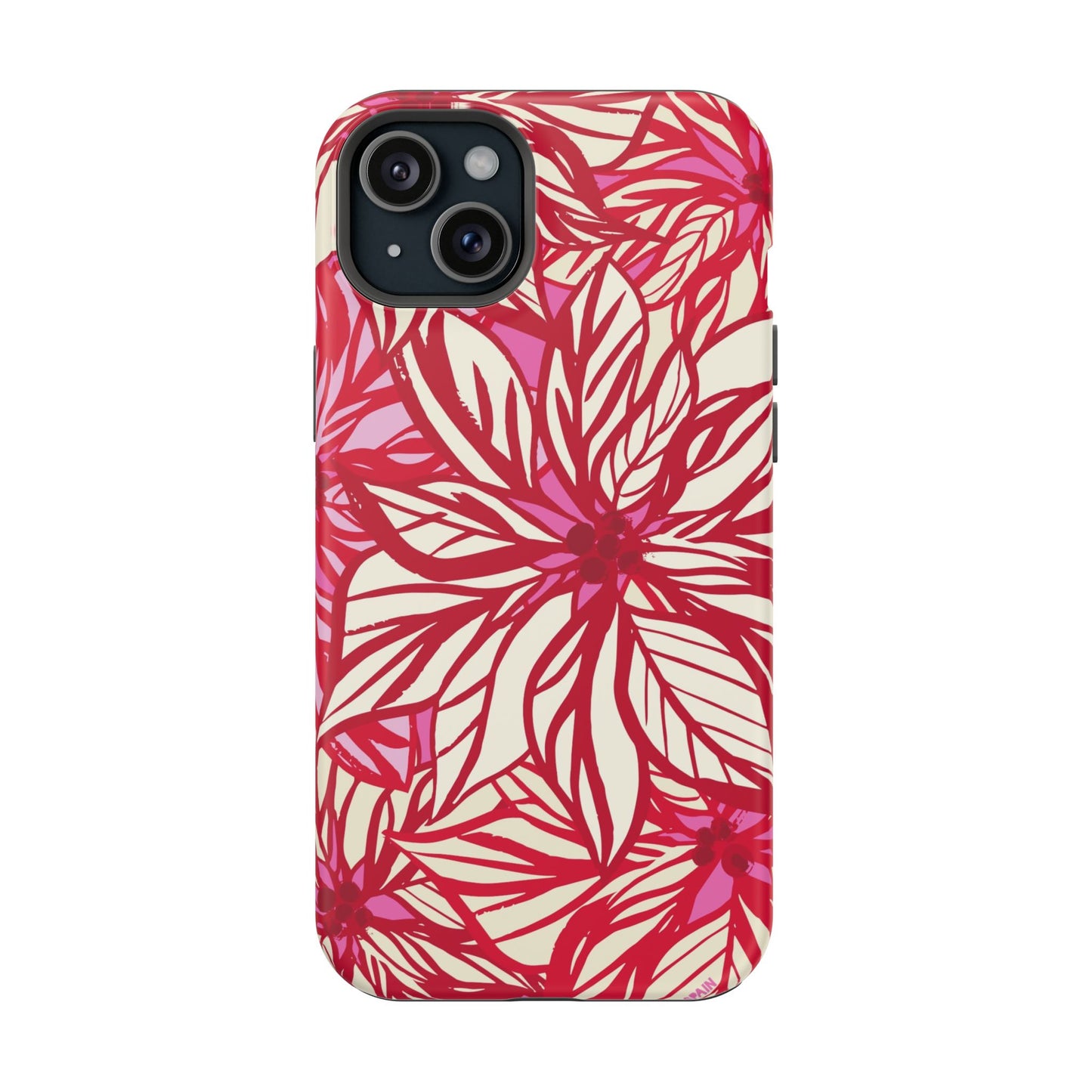 Poinsettia iPhone MagSafe Tough Case iPhone 15 Plus Matte