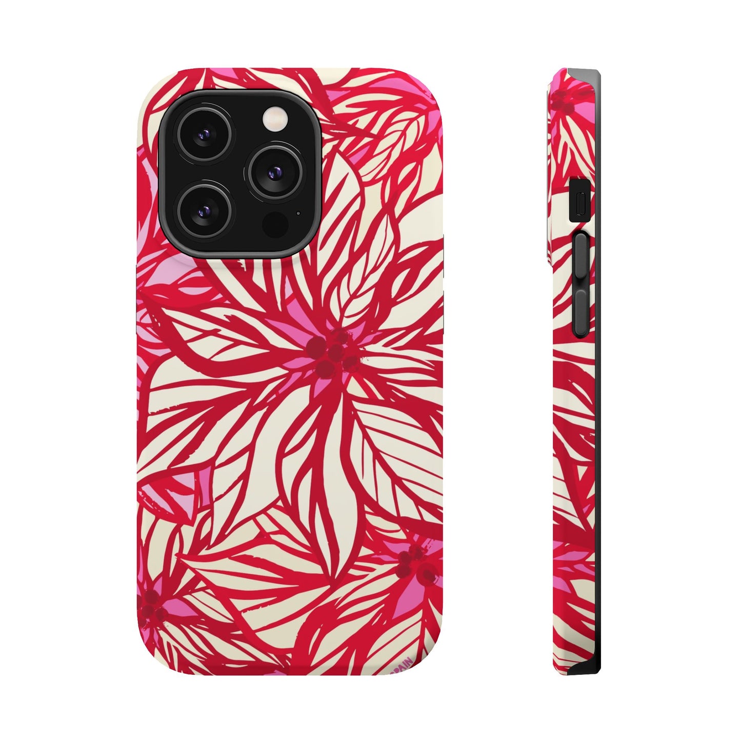 Poinsettia iPhone MagSafe Tough Case iPhone 14 Pro Matte