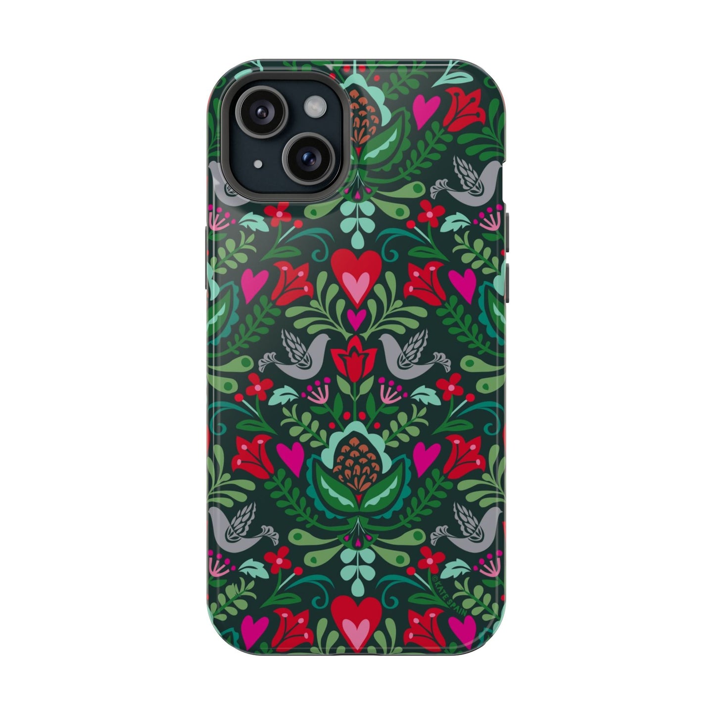Rosemaling iPhone MagSafe Tough Case iPhone 15 Plus Glossy