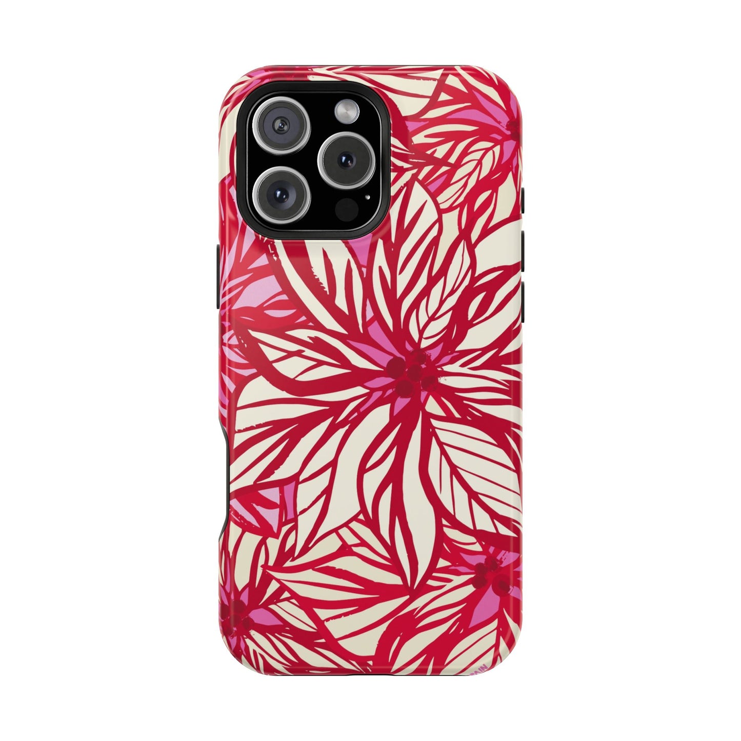 Poinsettia iPhone MagSafe Tough Case iPhone 16 Pro Max Glossy