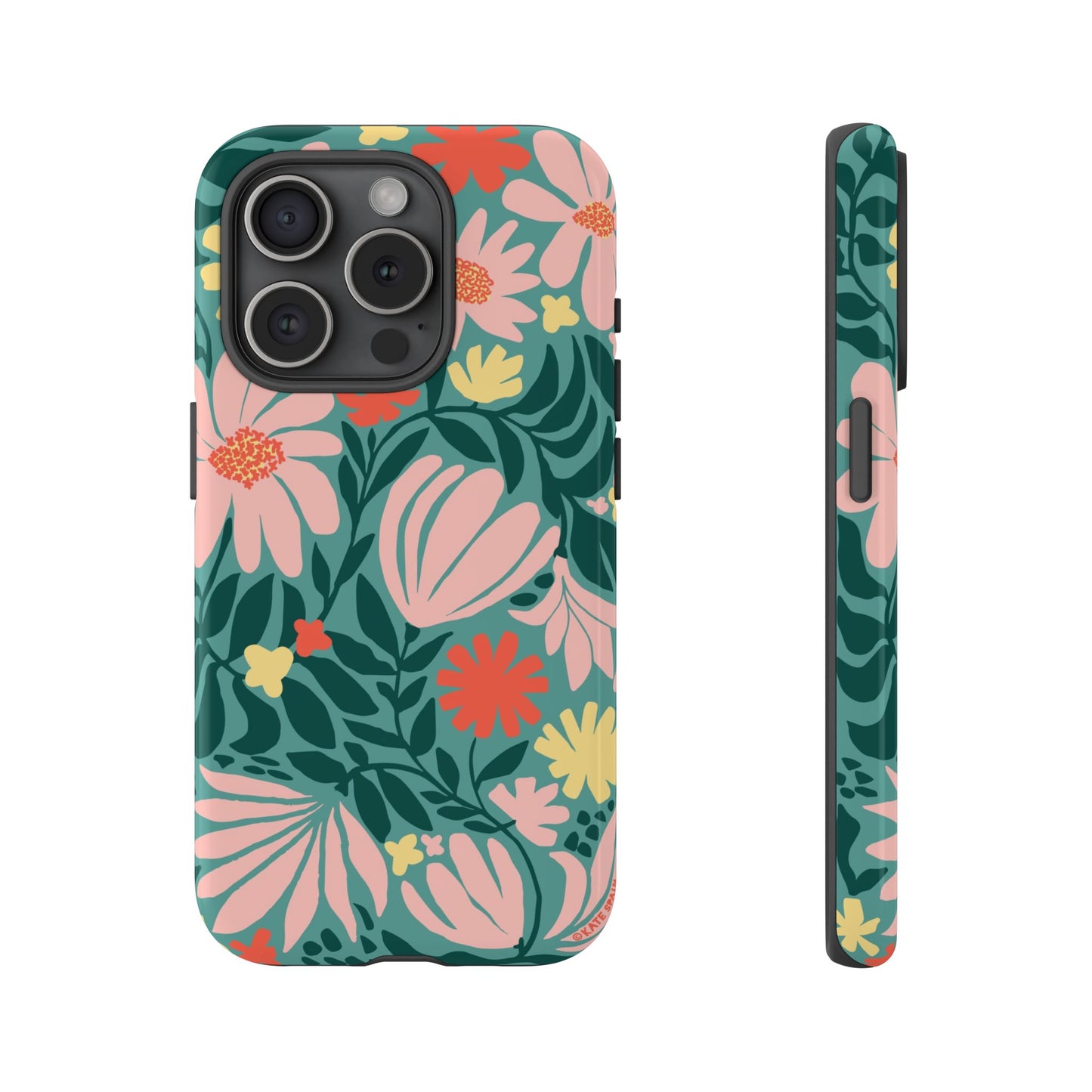 Botanica iPhone Tough Case Teal iPhone 15 Pro Glossy