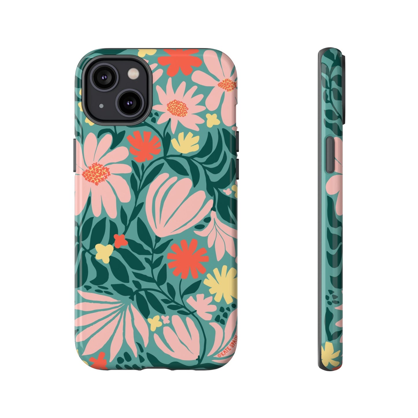 Botanica iPhone Tough Case Teal iPhone 14 Plus Glossy