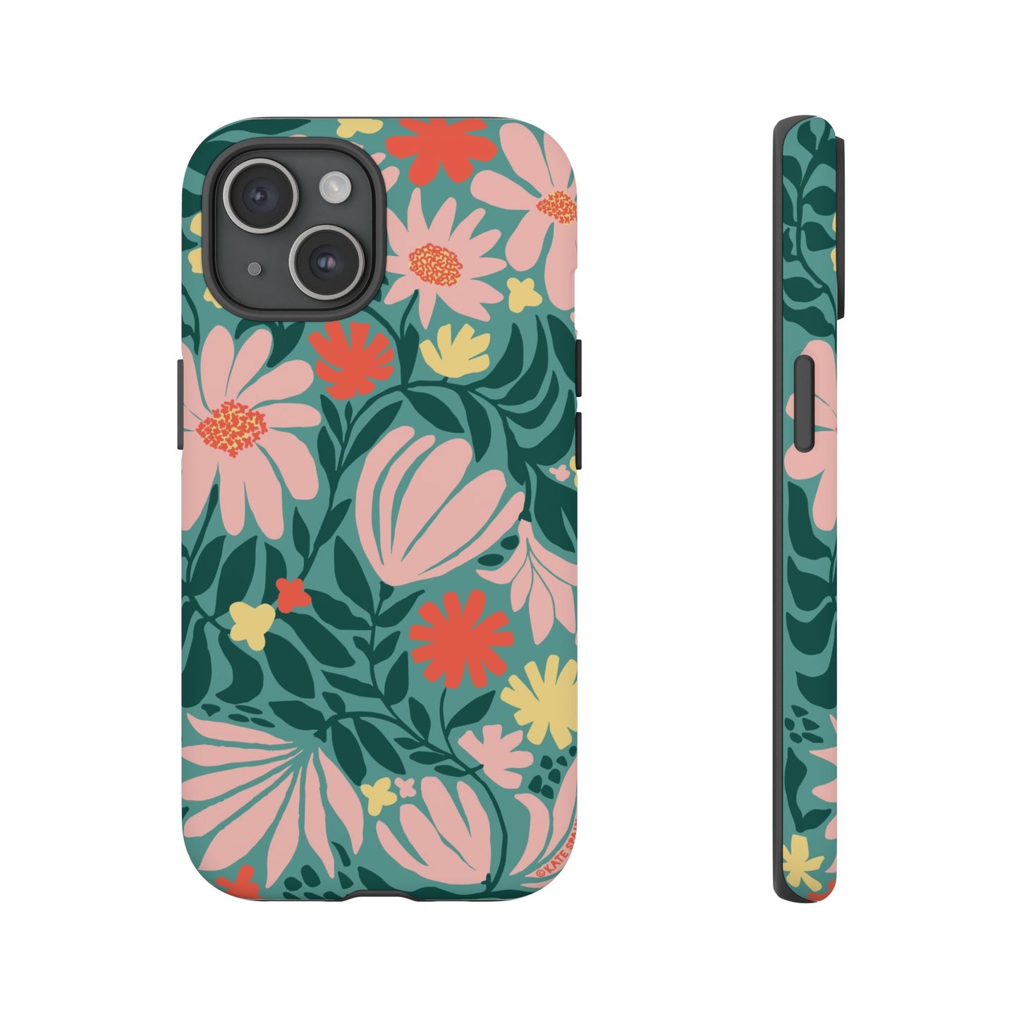 Botanica iPhone Tough Case Teal iPhone 15 Matte