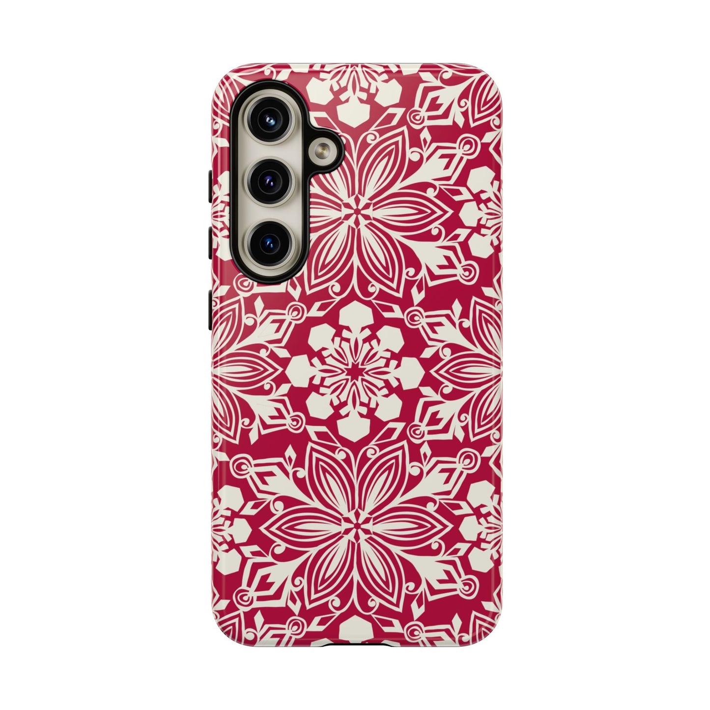 Snowfall Paper Cut Snowflake Samsung Tough Case Samsung Galaxy S24 Glossy