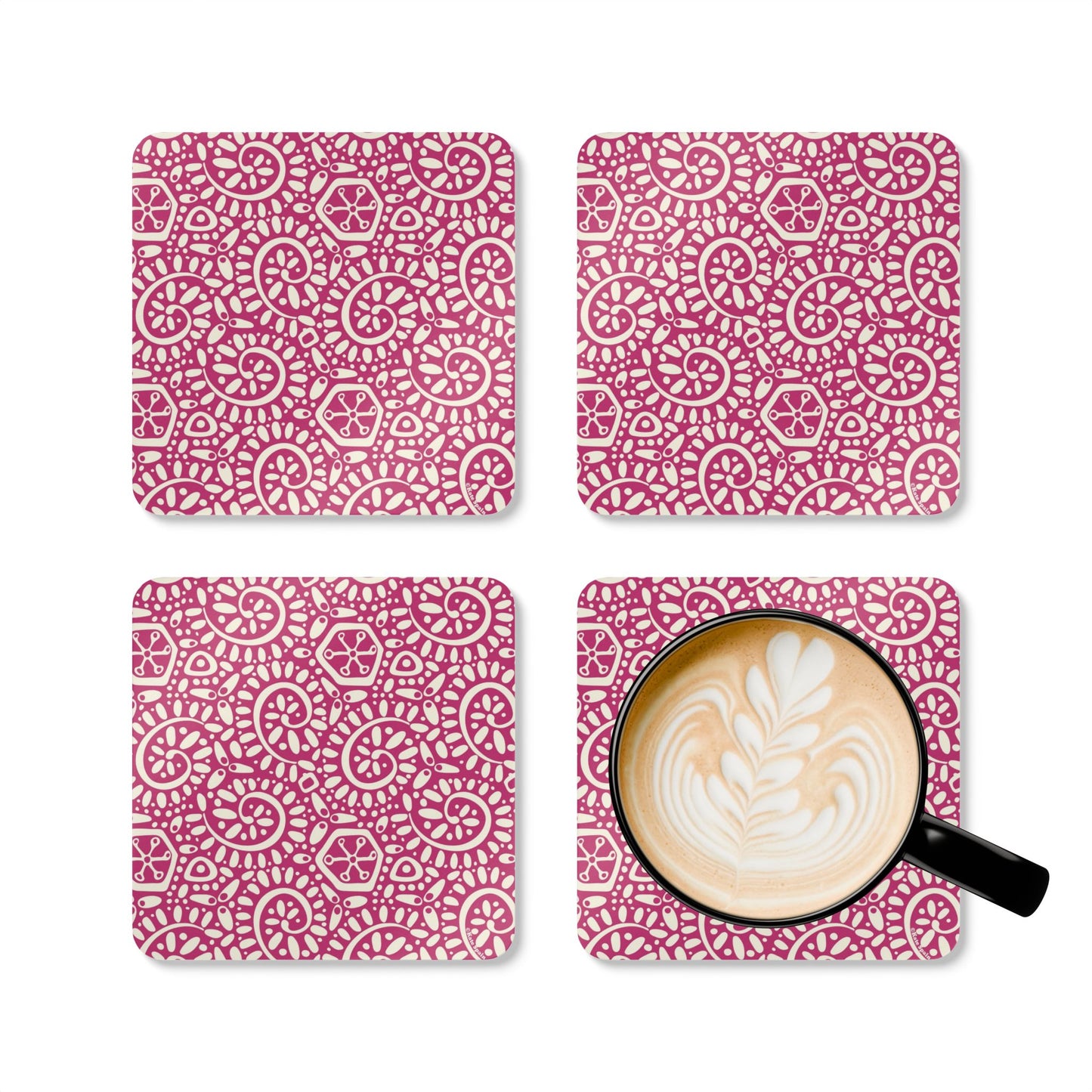 Canto Berry Cork Coaster Set