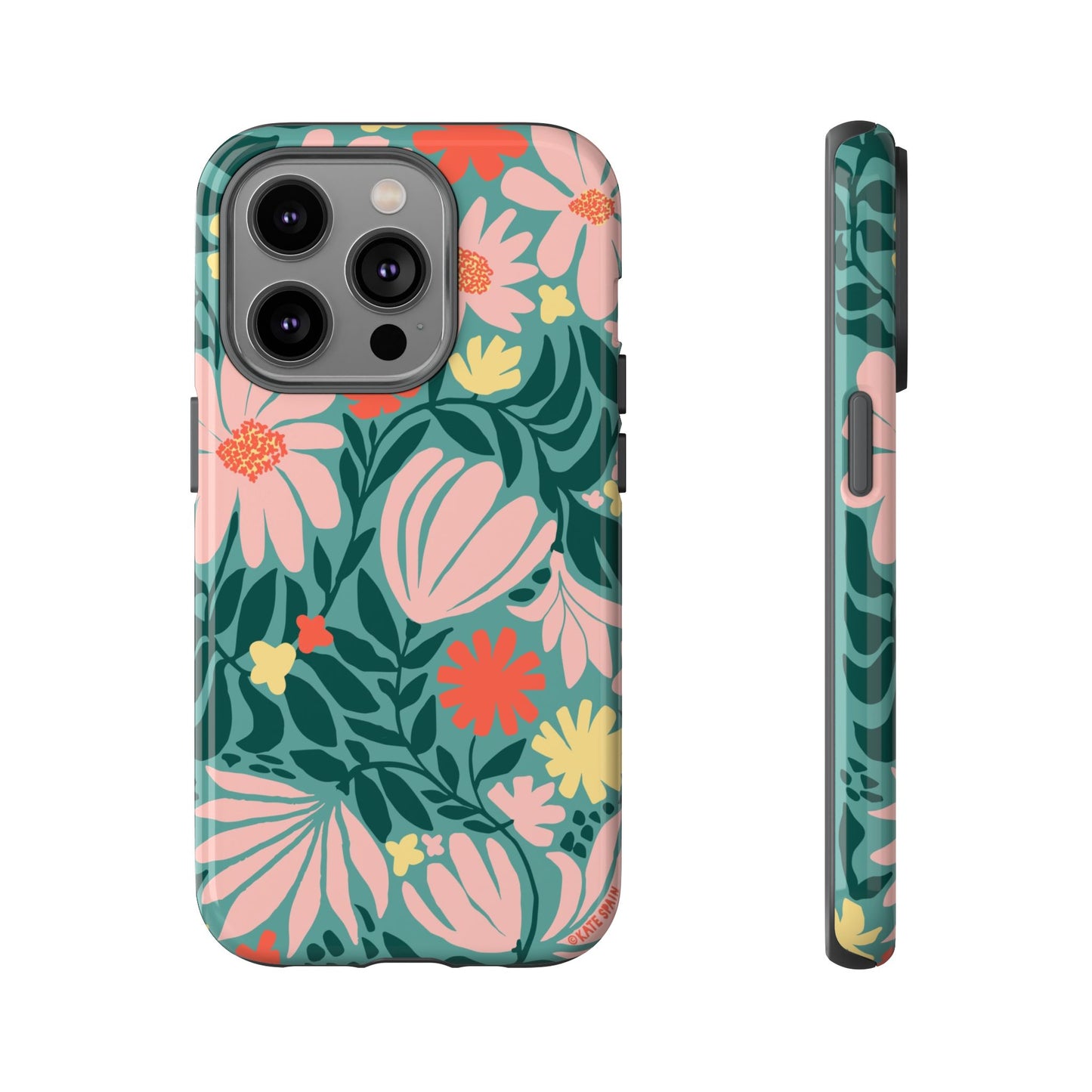 Botanica iPhone Tough Case Teal iPhone 14 Pro Glossy