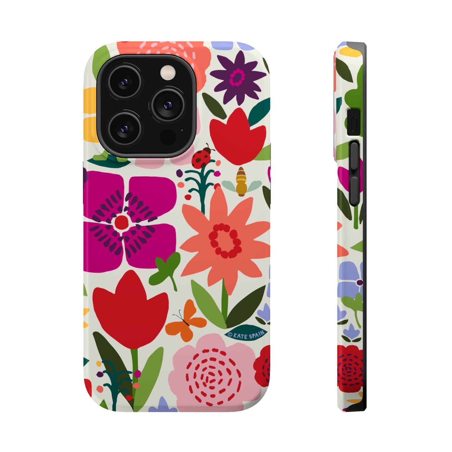 Happy Blooms iPhone MagSafe Tough Case iPhone 14 Pro Glossy