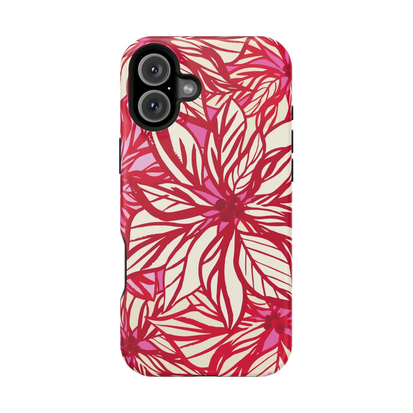 Poinsettia iPhone MagSafe Tough Case iPhone 16 Plus Matte