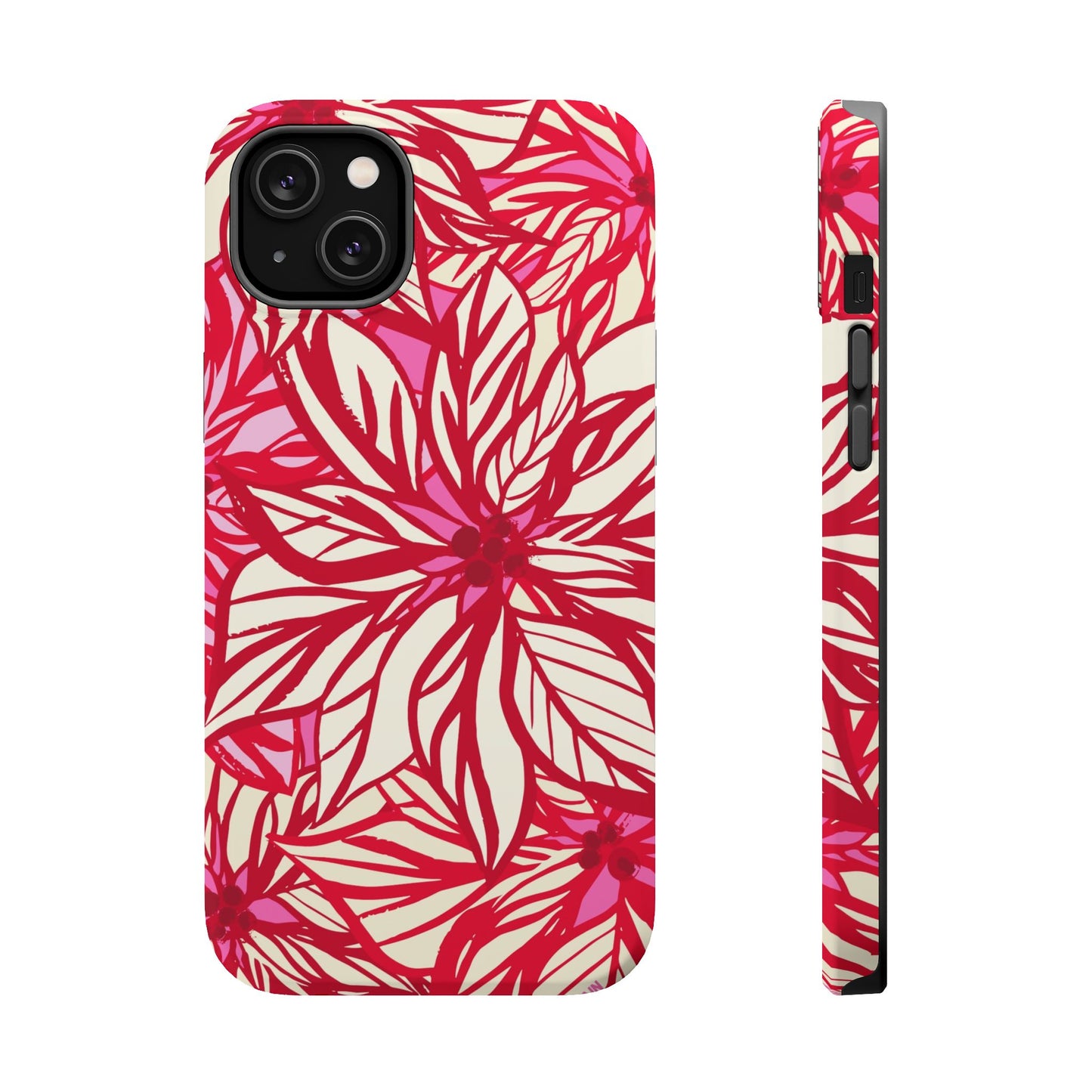 Poinsettia iPhone MagSafe Tough Case iPhone 14 Plus Matte