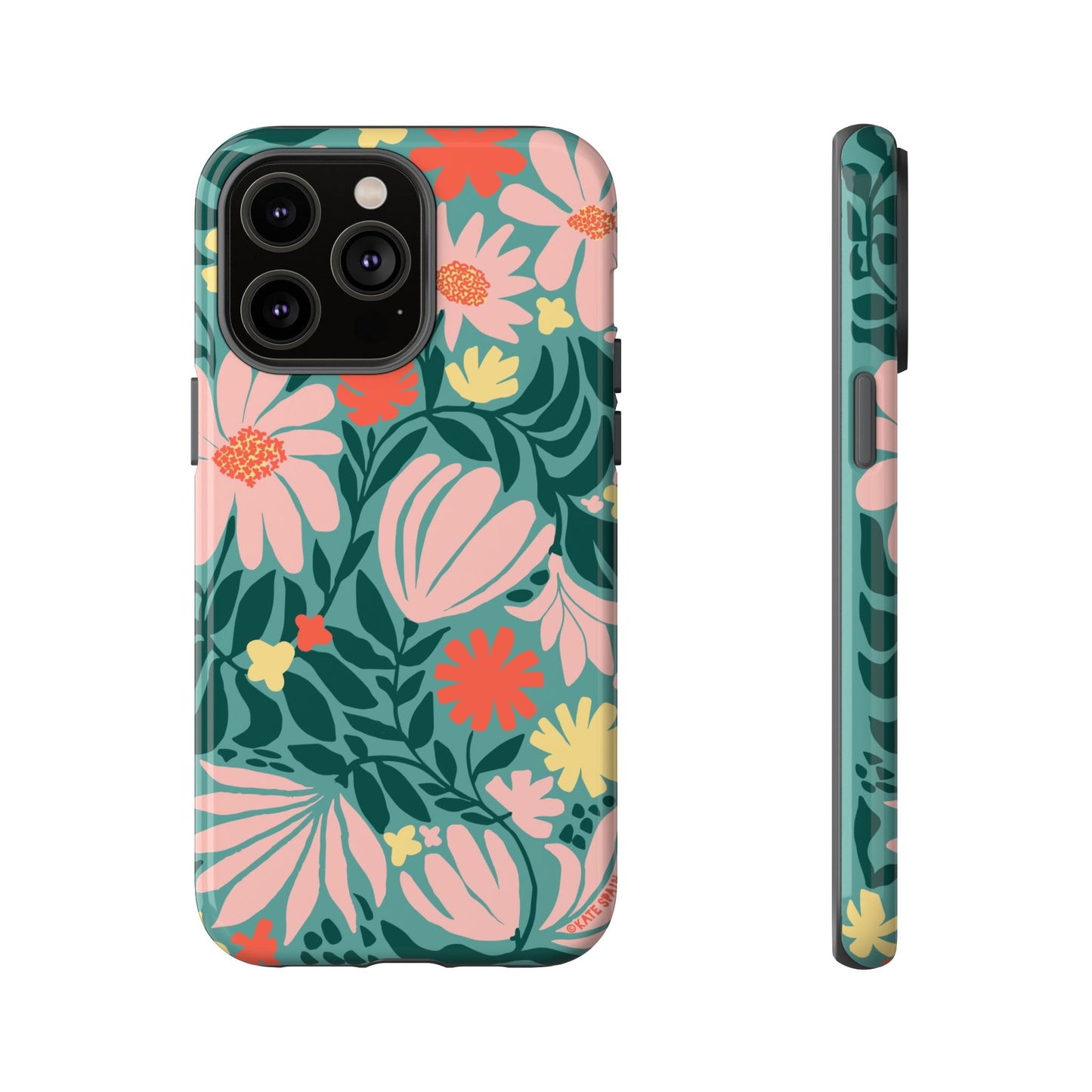 Botanica iPhone Tough Case Teal iPhone 14 Pro Max Glossy