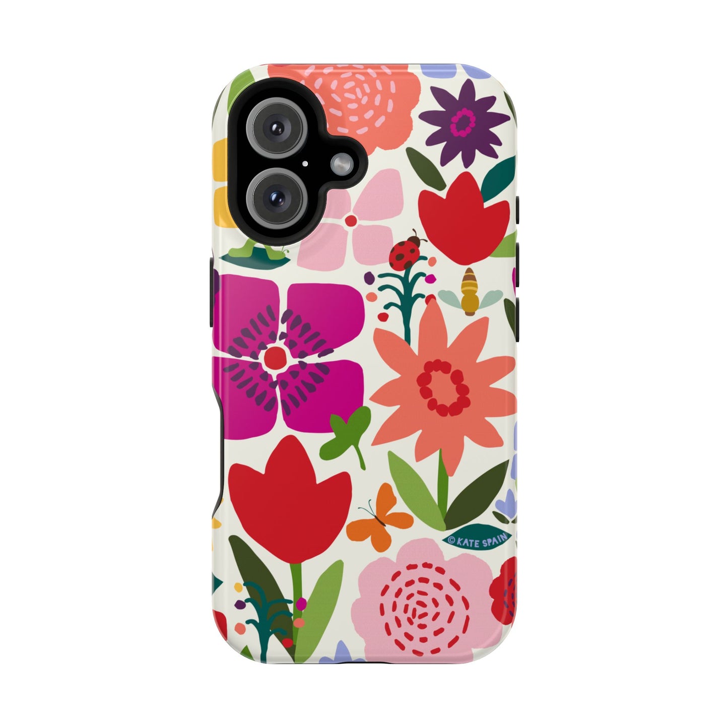 Happy Blooms iPhone MagSafe Tough Case iPhone 16 Glossy