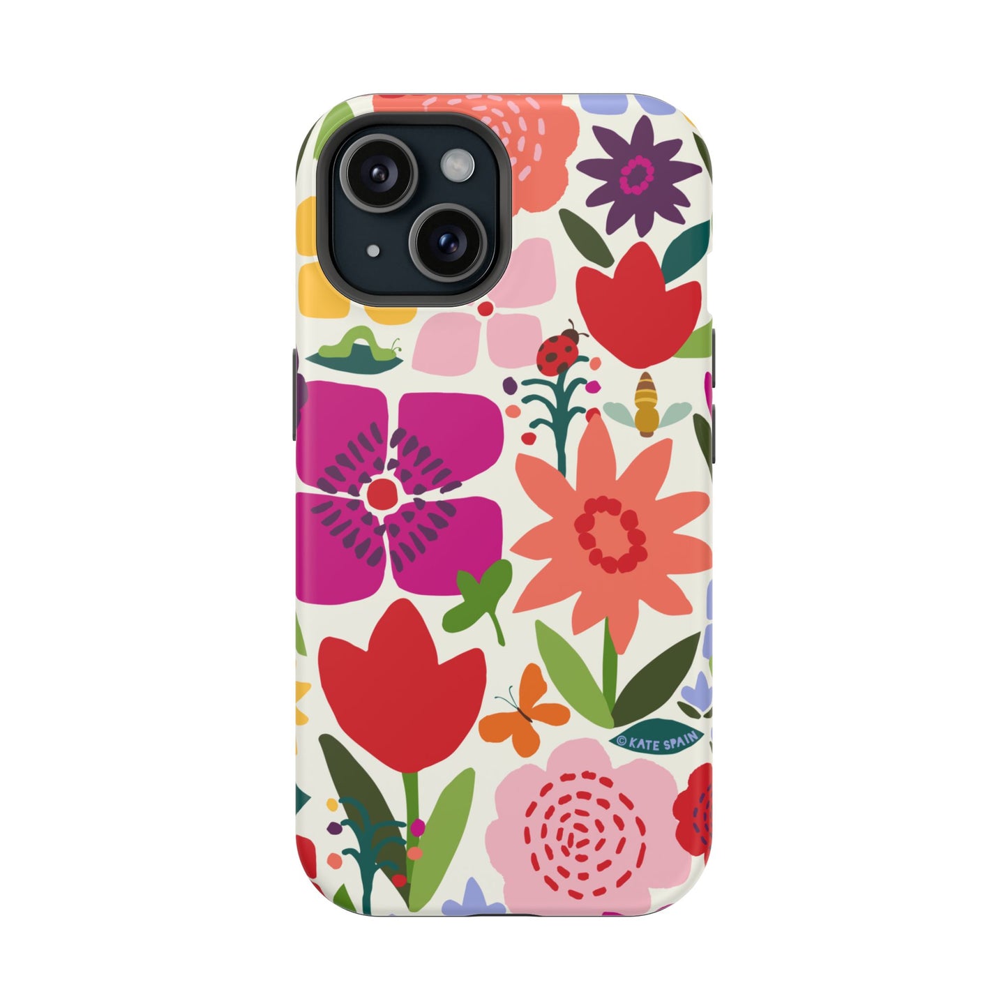 Happy Blooms iPhone MagSafe Tough Case iPhone 15 Matte