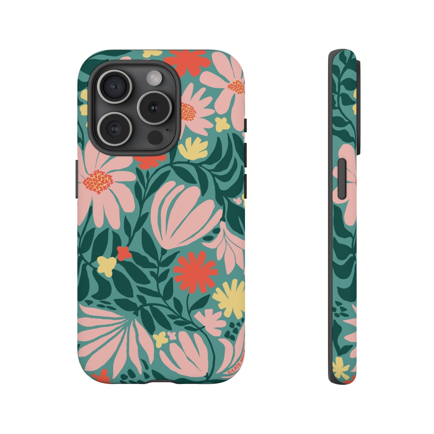 Botanica iPhone Tough Case Teal iPhone 15 Pro Matte