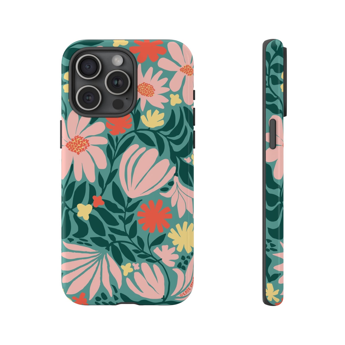 Botanica iPhone Tough Case Teal iPhone 15 Pro Max Glossy