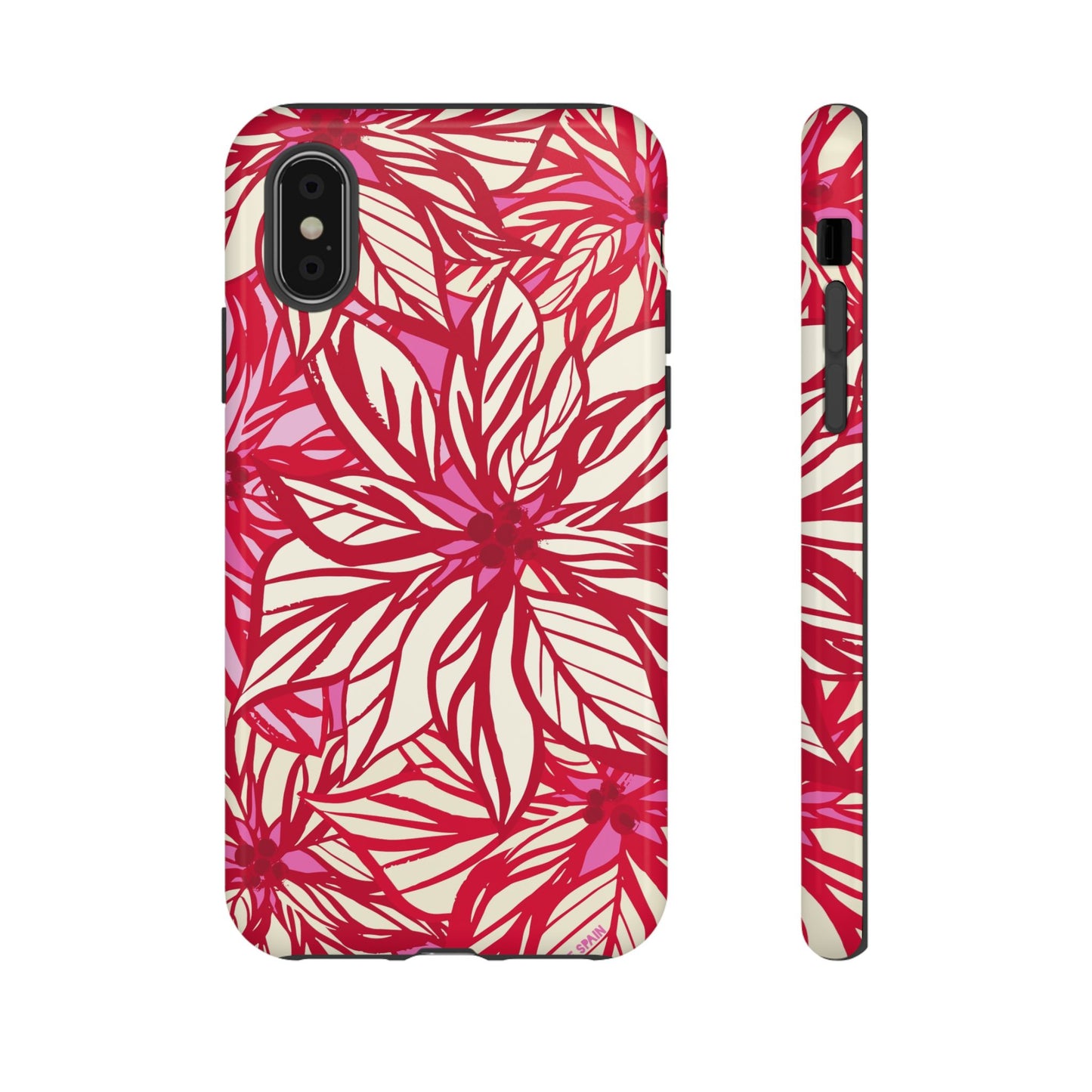 Poinsettia iPhone Tough Case iPhone X Glossy