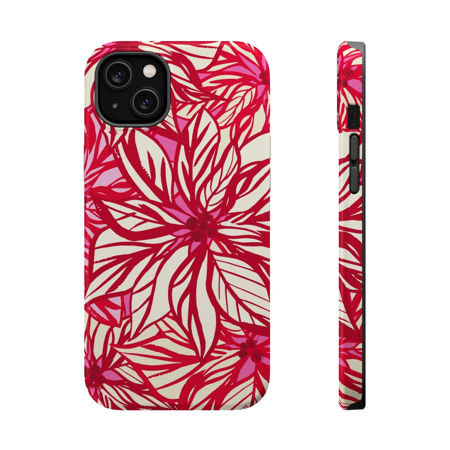 Poinsettia iPhone MagSafe Tough Case iPhone 14 Plus Glossy