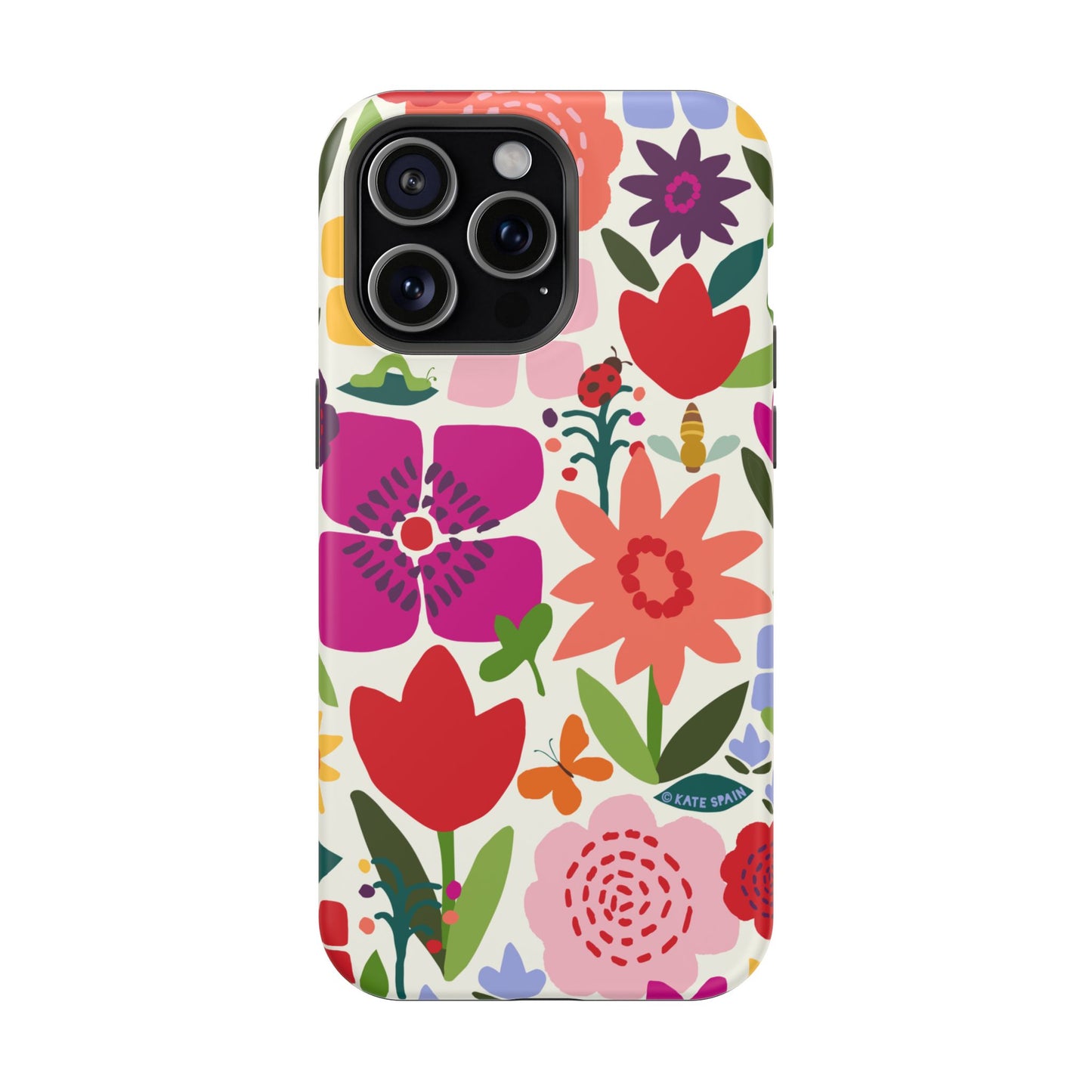 Happy Blooms iPhone MagSafe Tough Case iPhone 15 Pro Max Matte