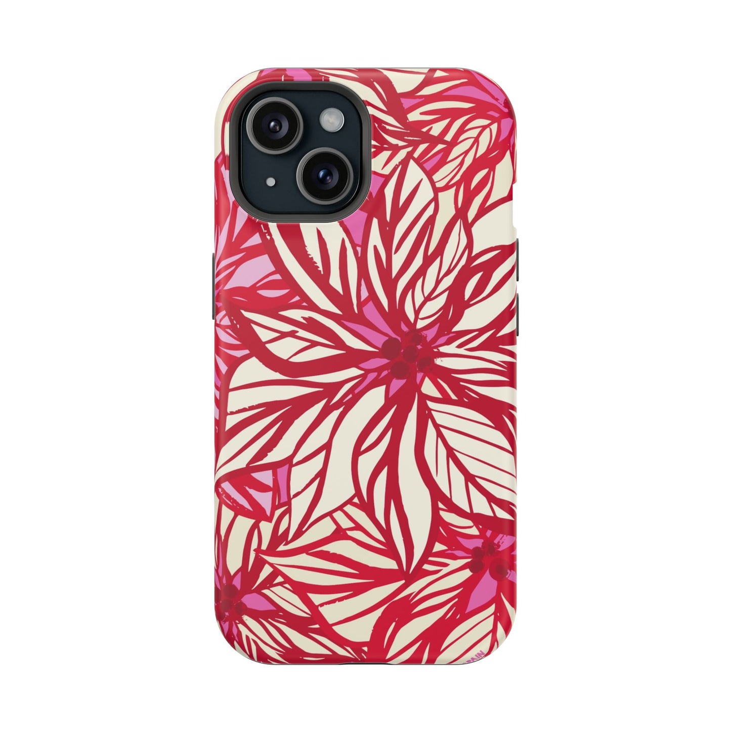Poinsettia iPhone MagSafe Tough Case iPhone 15 Matte