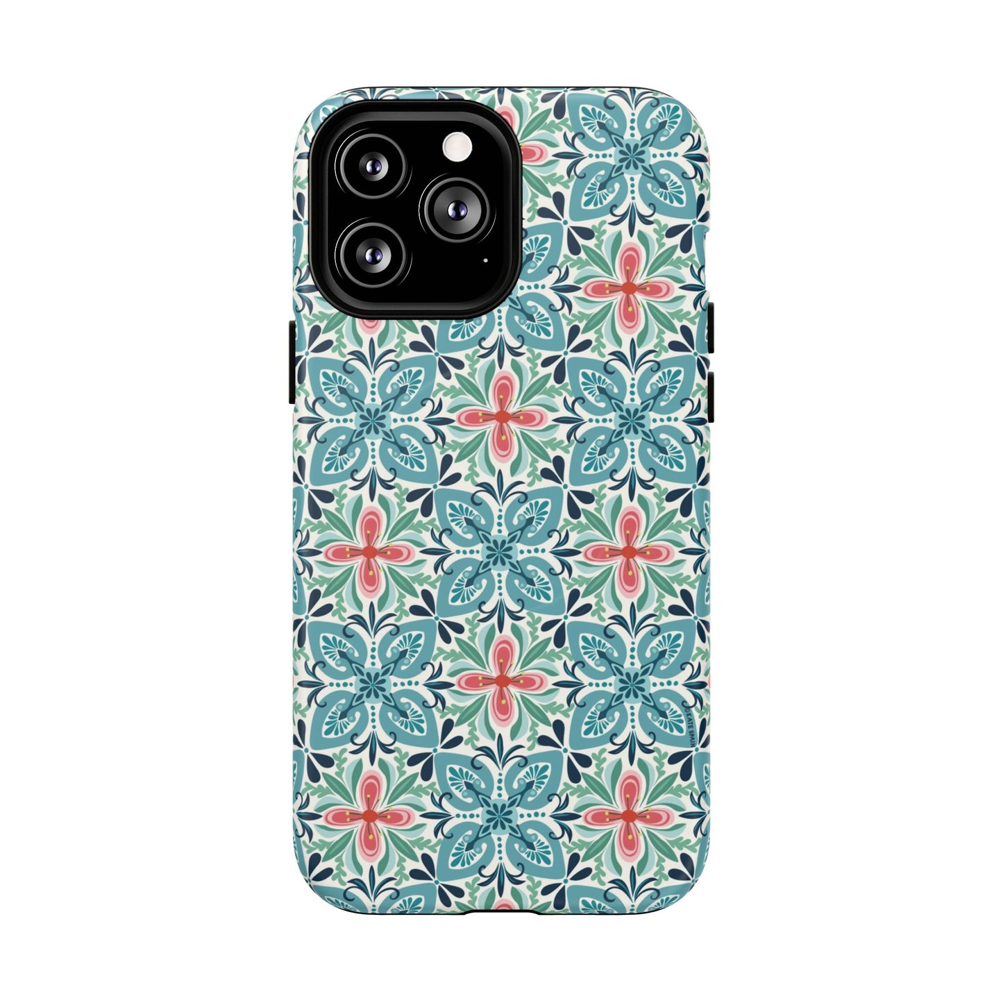 Stonecrop MagSafe iPhone Case - Floral Tile Geometric Pattern